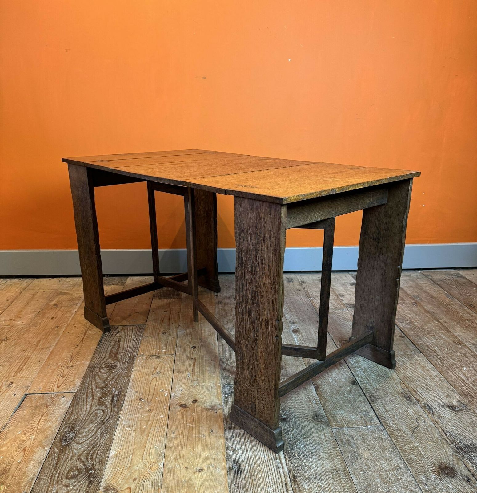 Cotswolds School Metamorphic Oak Table Attributed To Fred F. Foster photo for sale