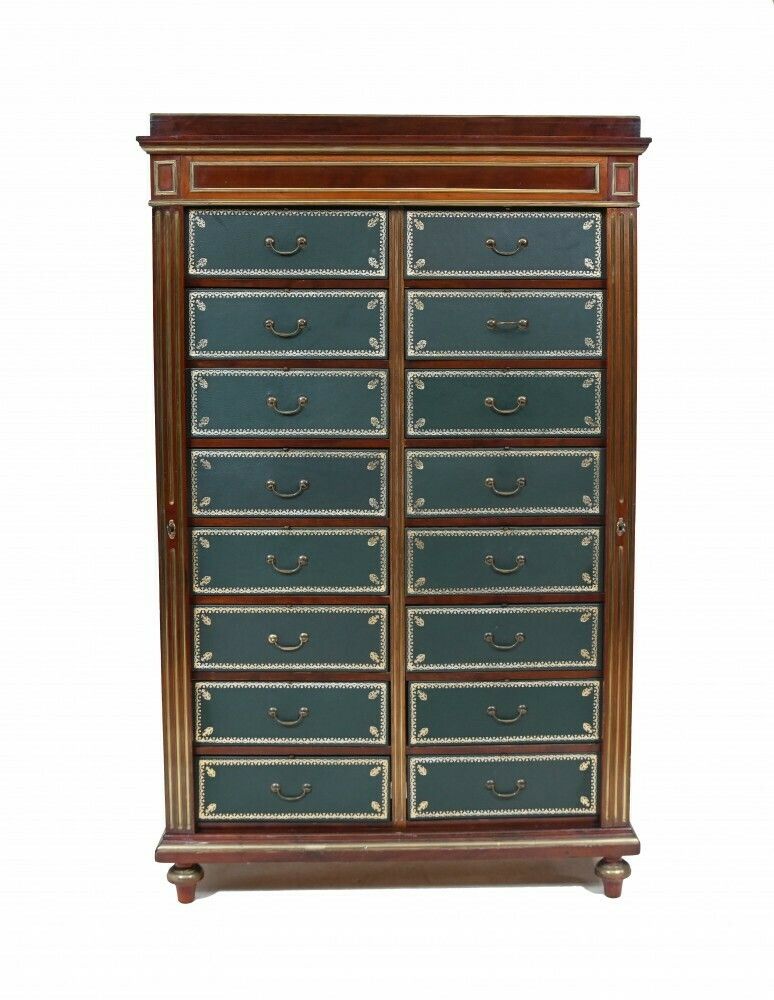 Charles X Cartonnier Chest Drawers French Antique Mahogany 1815 photo furniture