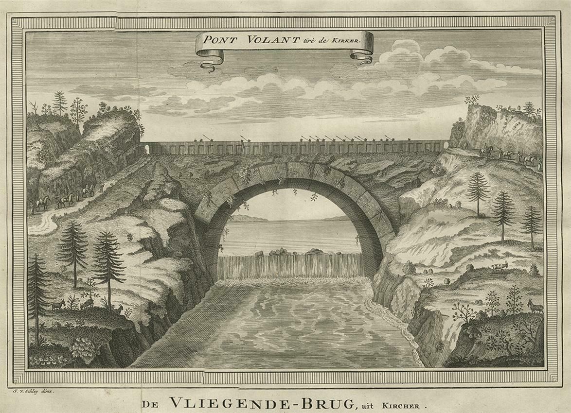 Antique Print Of The Flying Bridge In China, 1747 photo furniture
