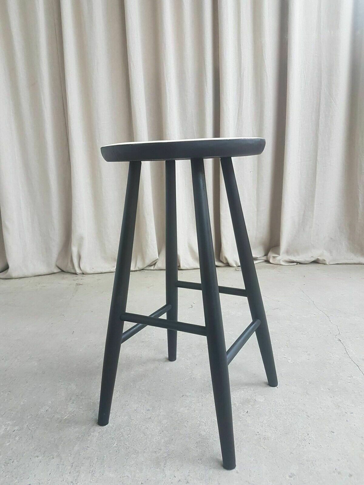 195.5 Have One To Sell? Sell It Yourself Vtg Mid Century Hagafors Stolefabrik Swedish Scandi Beech Stool Danish photo