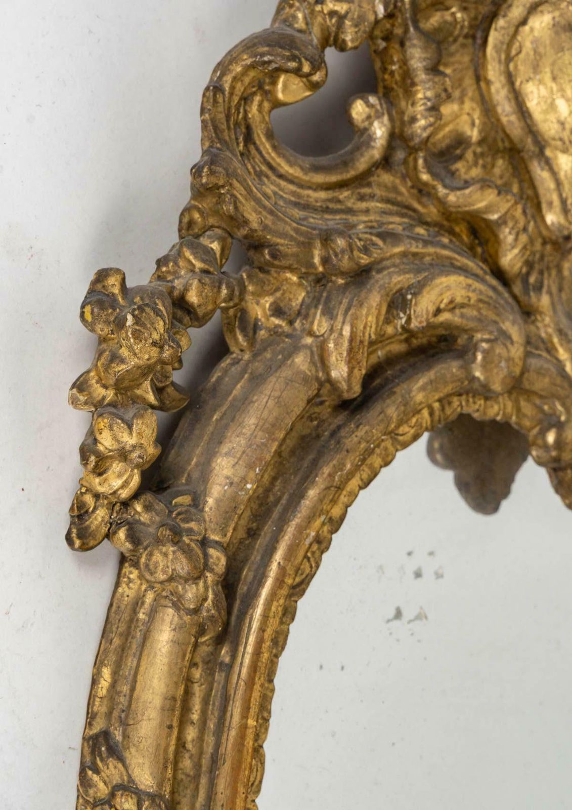 A Louis XV Period Carved And Gilded Wood Wall Mirror, 18th Century. photo Home Decor
