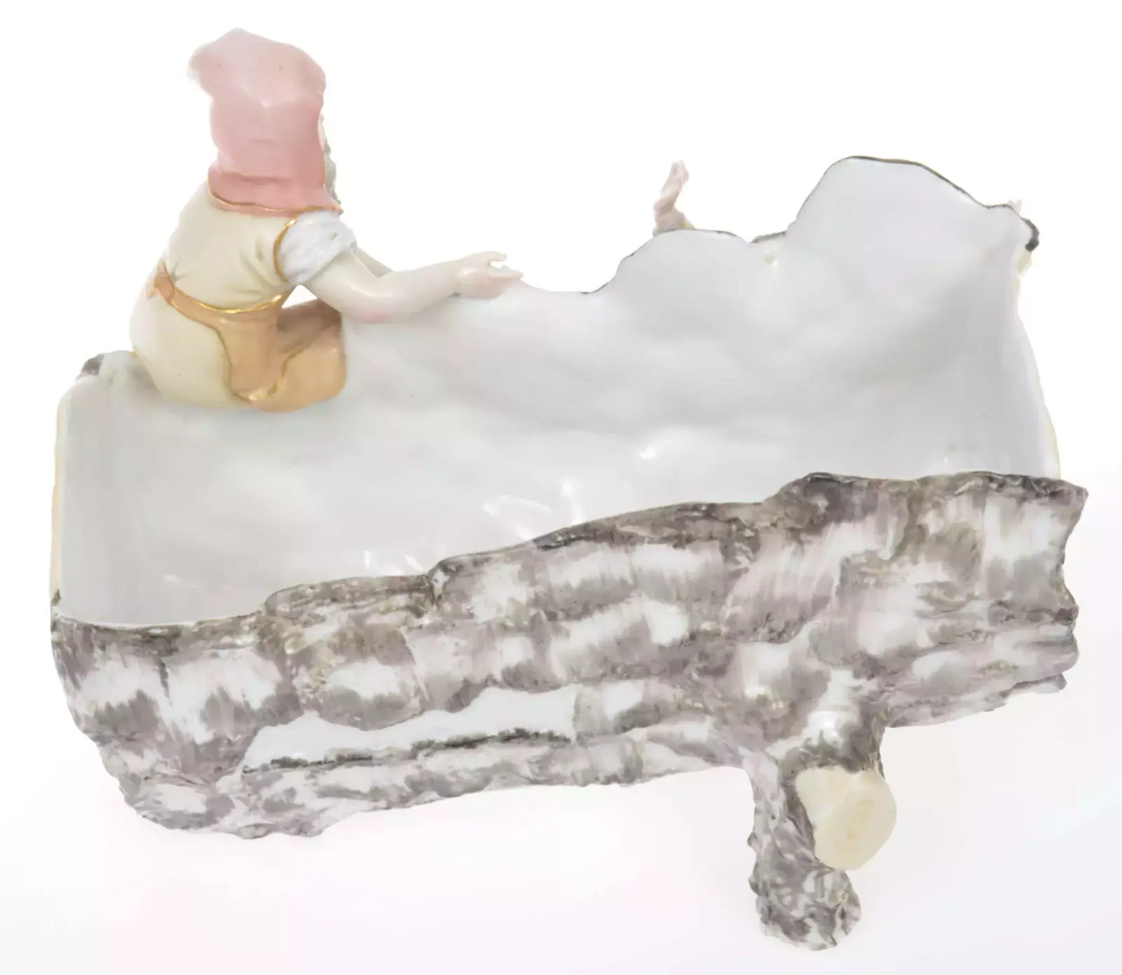 Porcelain Decorative Bowl Birch Log In The Form Of Dwarves photo furniture