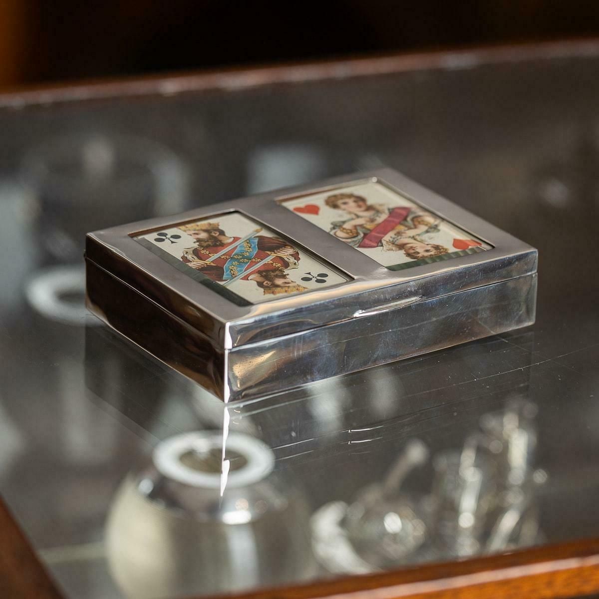 20th Century British Solid Silver Decorative Cigar / Games Box C.1938 photo furniture