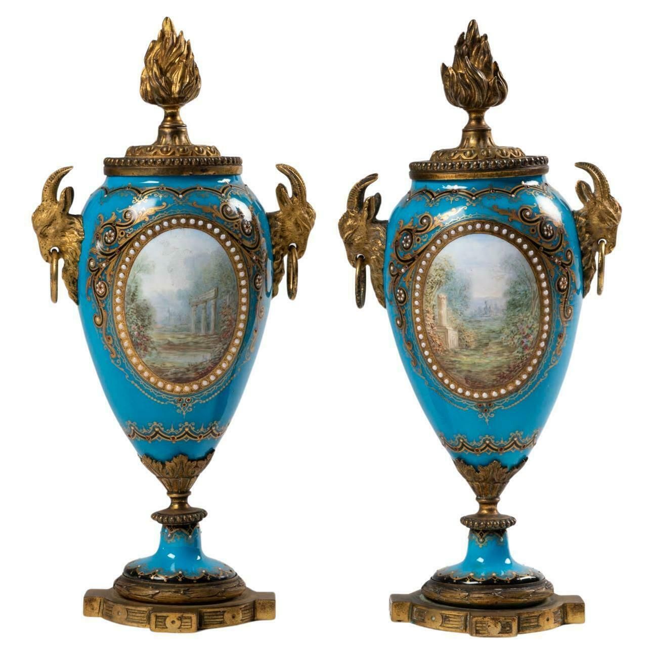 A Pair Of Cassolettes Forming Candlesticks, Napoleon III Period.