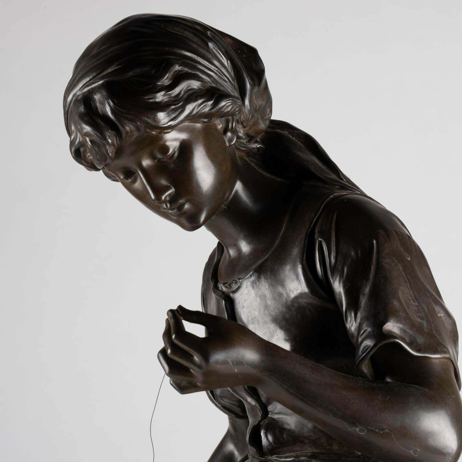 Bronze Sculpture With Brown Patina By Mathurin Moreau, Napoleon III Period. £4,232.57 photo vinterior