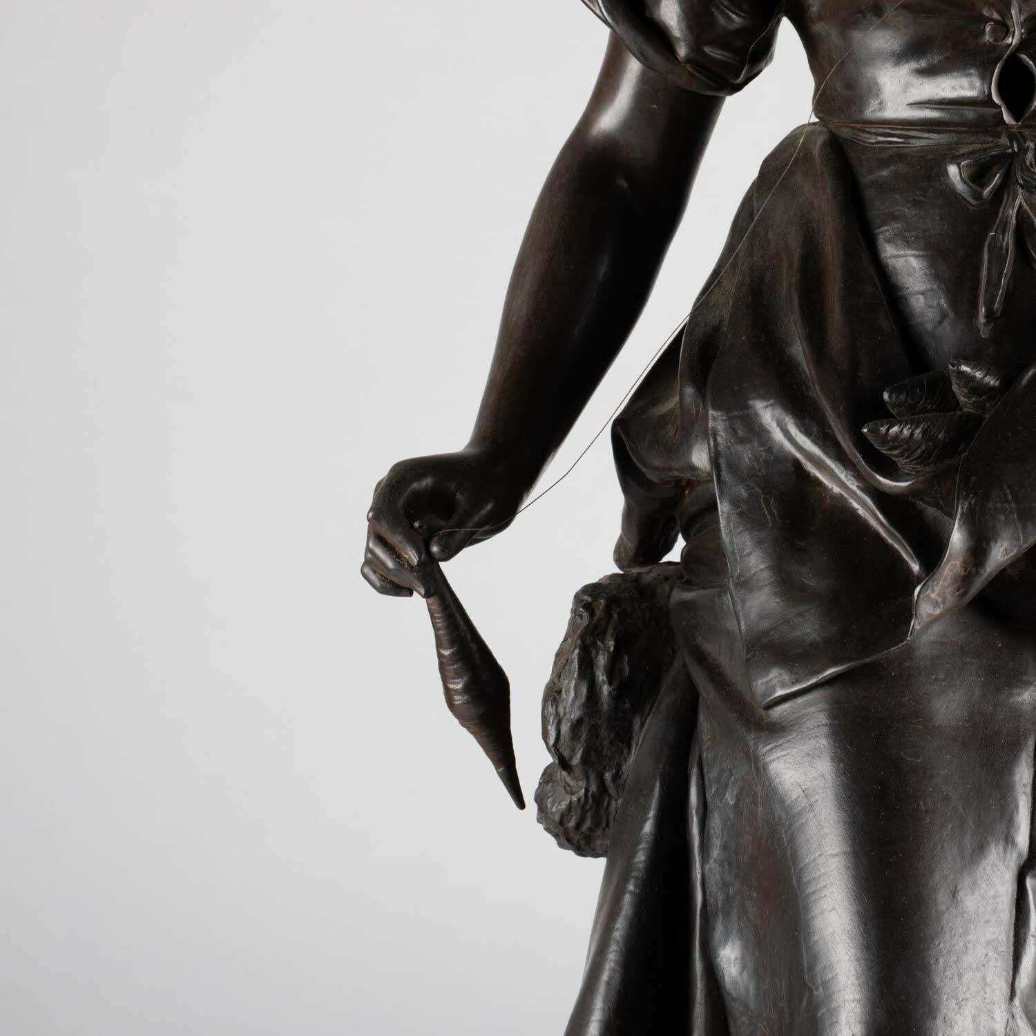 photo for sale Bronze Sculpture With Brown Patina By Mathurin Moreau, Napoleon III Period. £4,232.57
