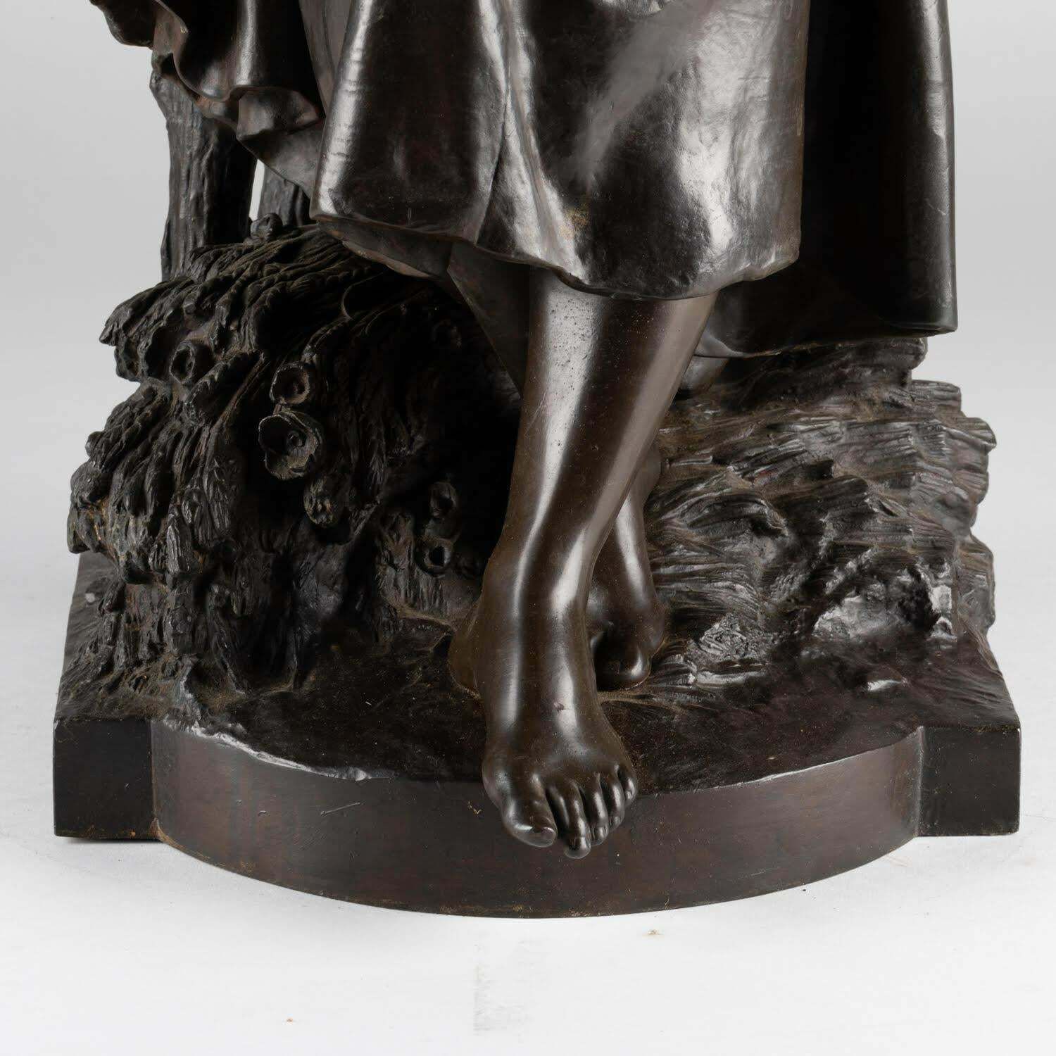Art Bronze Sculpture With Brown Patina By Mathurin Moreau, Napoleon III Period. £4,232.57 photo