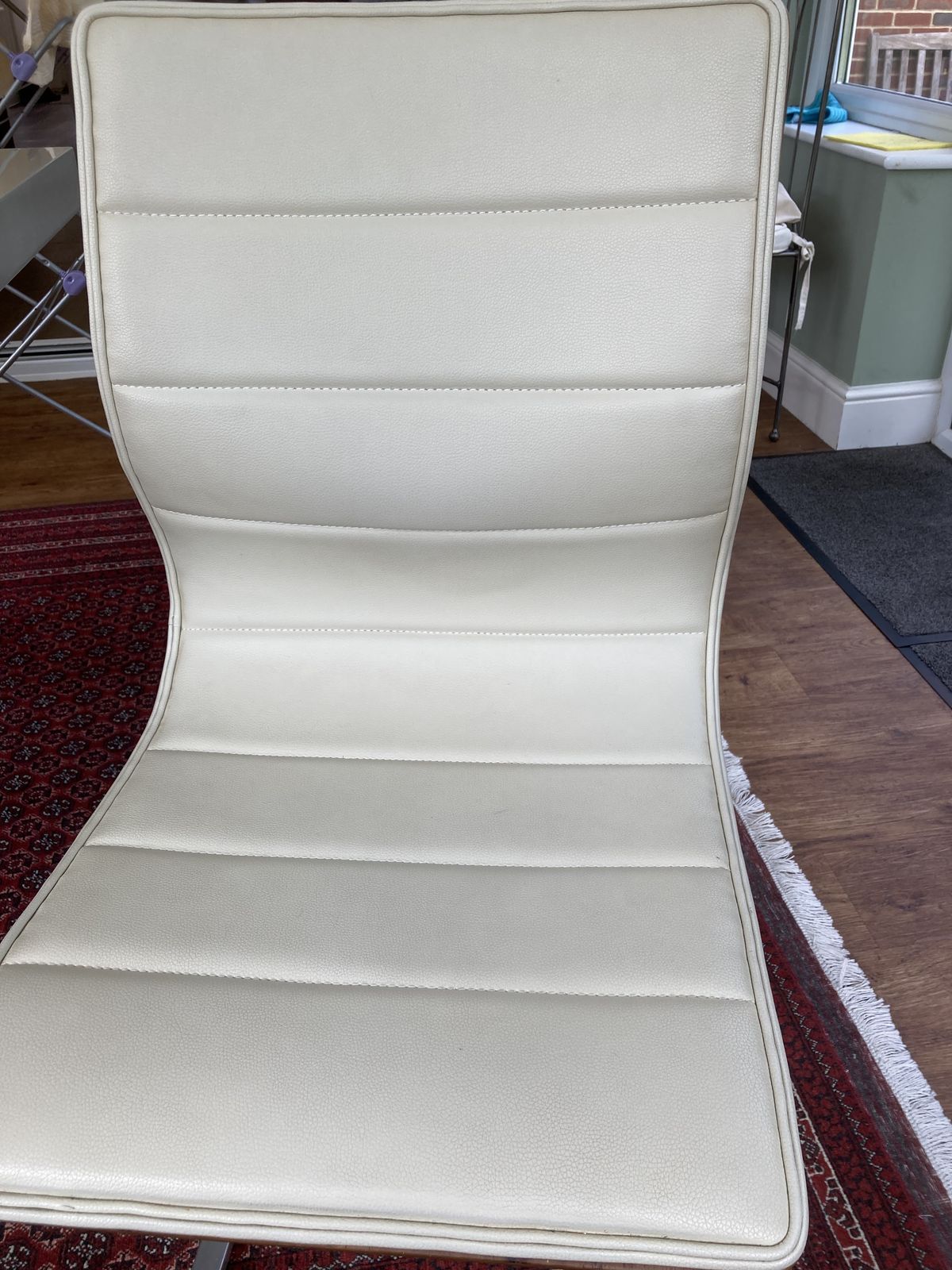 Modern Living Dining Room Table And 2 Cream Chairs
