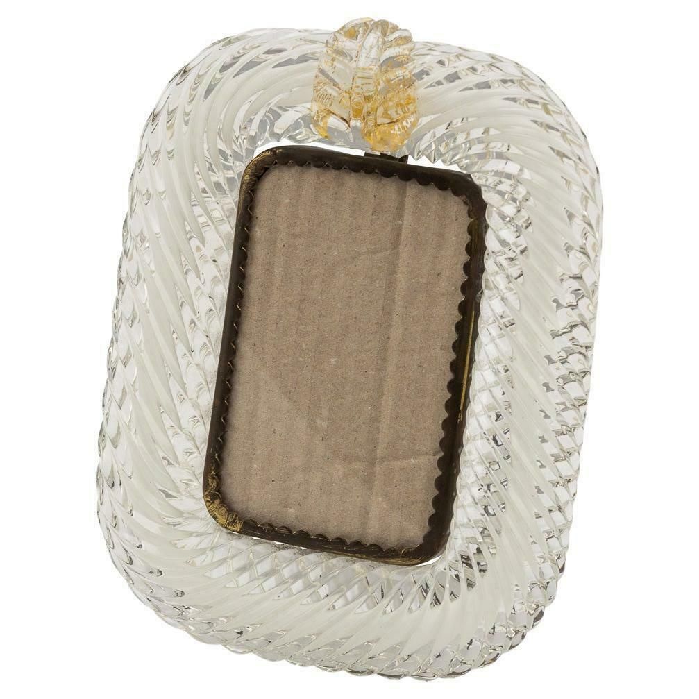20thc Italian Venetian Glass Photograph Frame, Attributable To Barovier & Toso