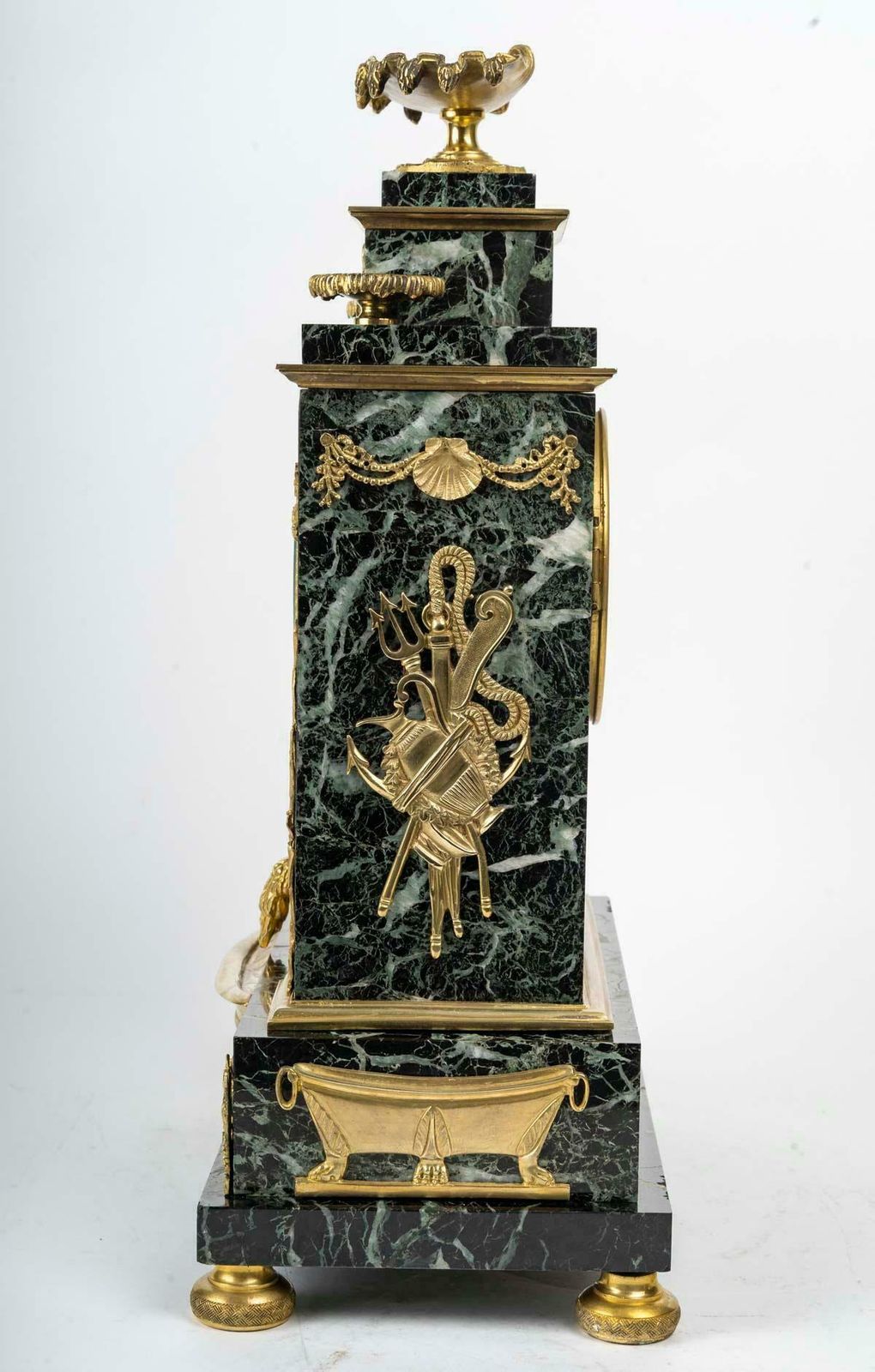 photo furniture Marble And Gilt Bronze Clock With Mythological Decor, Napoleon III Period.