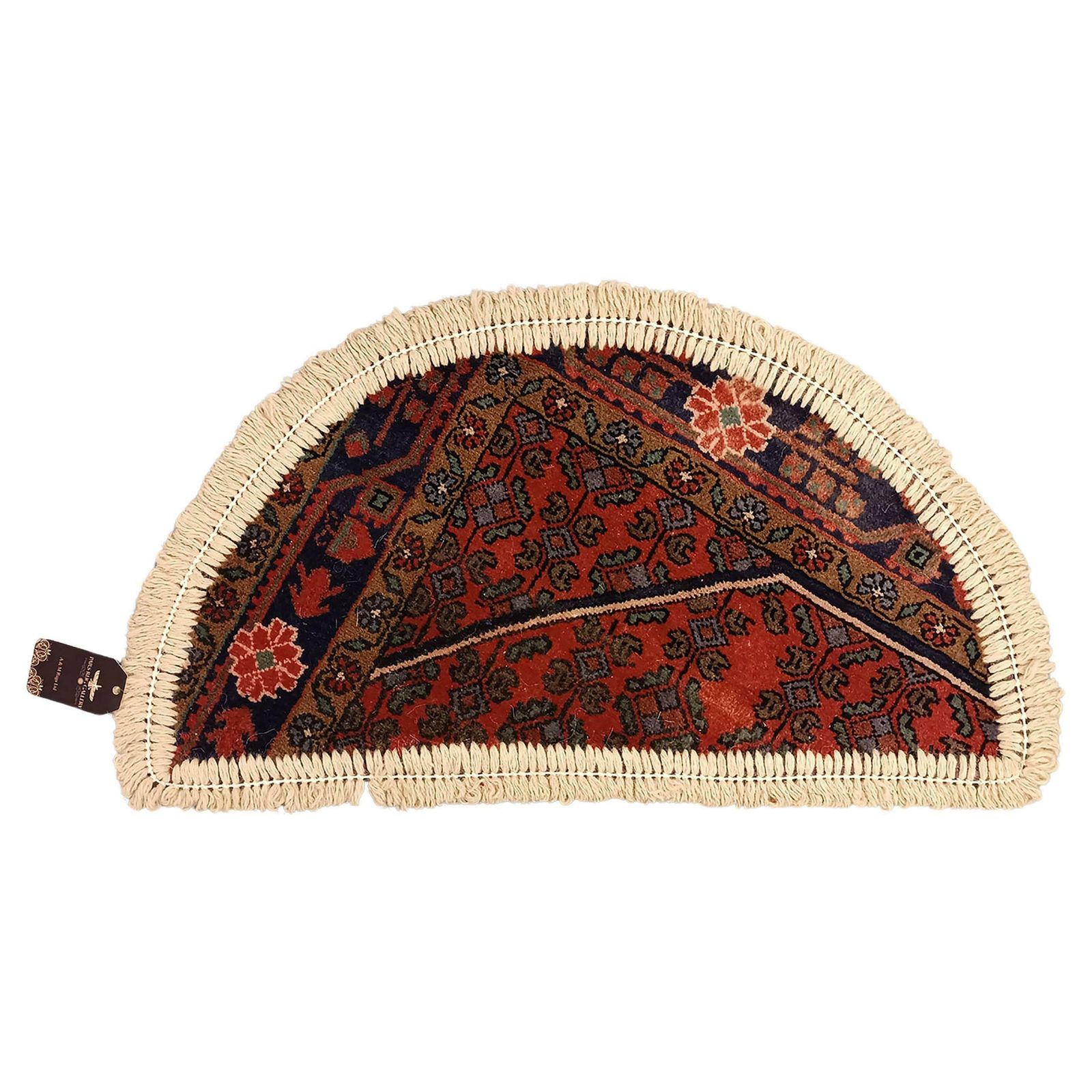 Handmade Rug Doormat Oriental Rug Half Circular Interior Carpet Mat Entrance Way