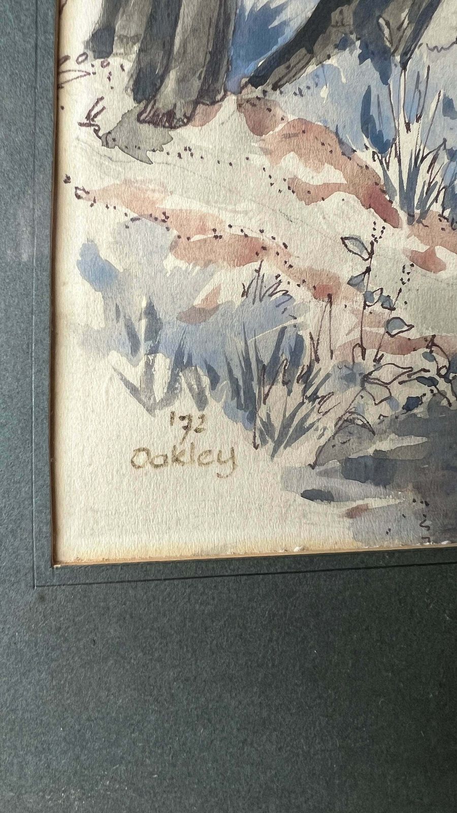 1972 Watercolour Painting “Oakley” By Daphne Mellor photo for sale