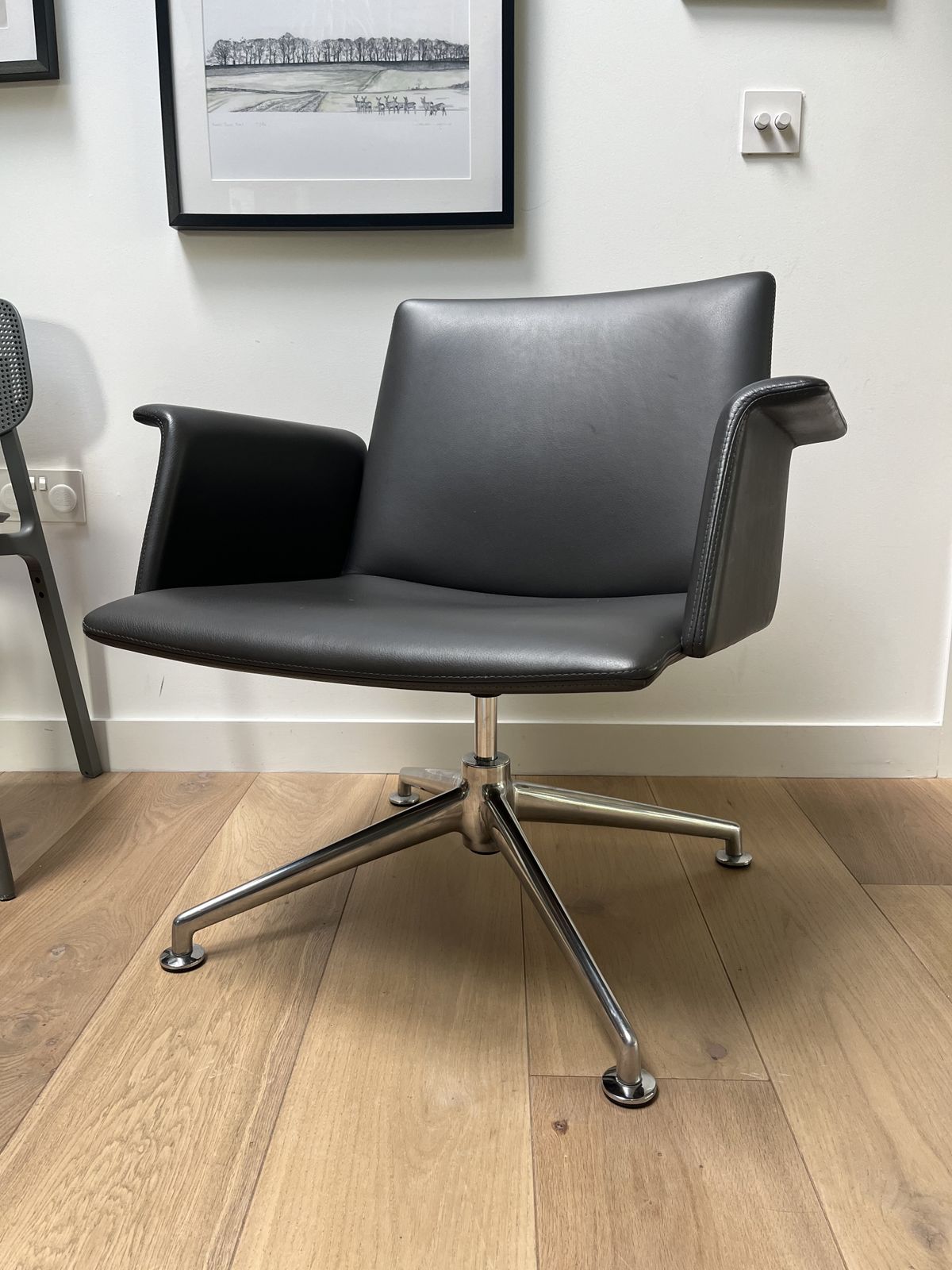 Brunner Fina 6742/Ag Lounge Chair In Dark Grey photo Furniture