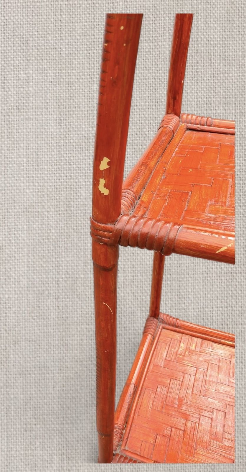 Mid Century Bamboo And Rattan Whatnot Shelf photo buy
