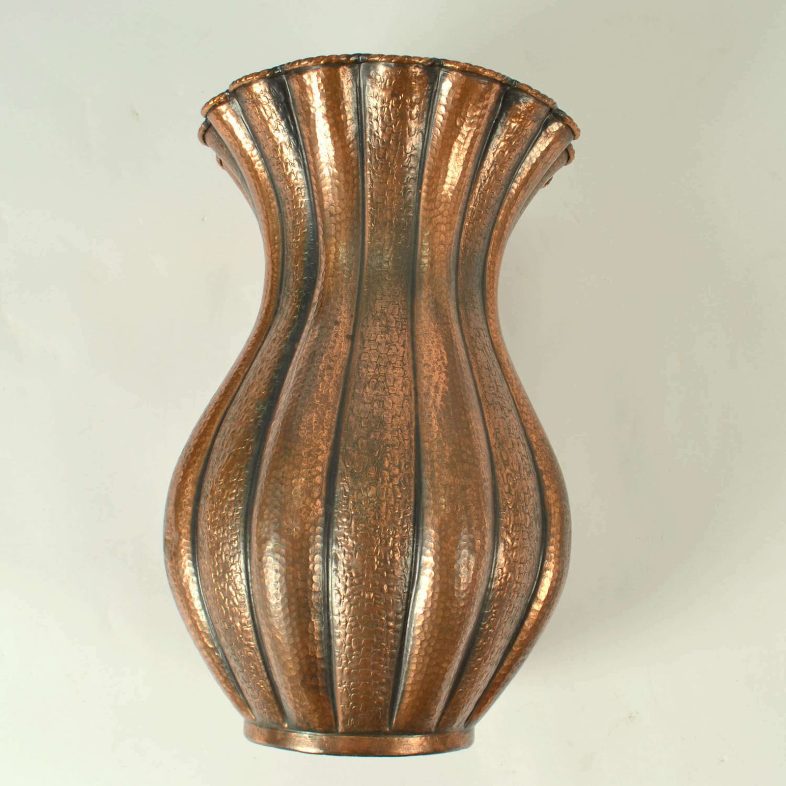 photo for sale Set Of Large Copper Amphora Vases By Egidio Casagrande, Italy 1950's