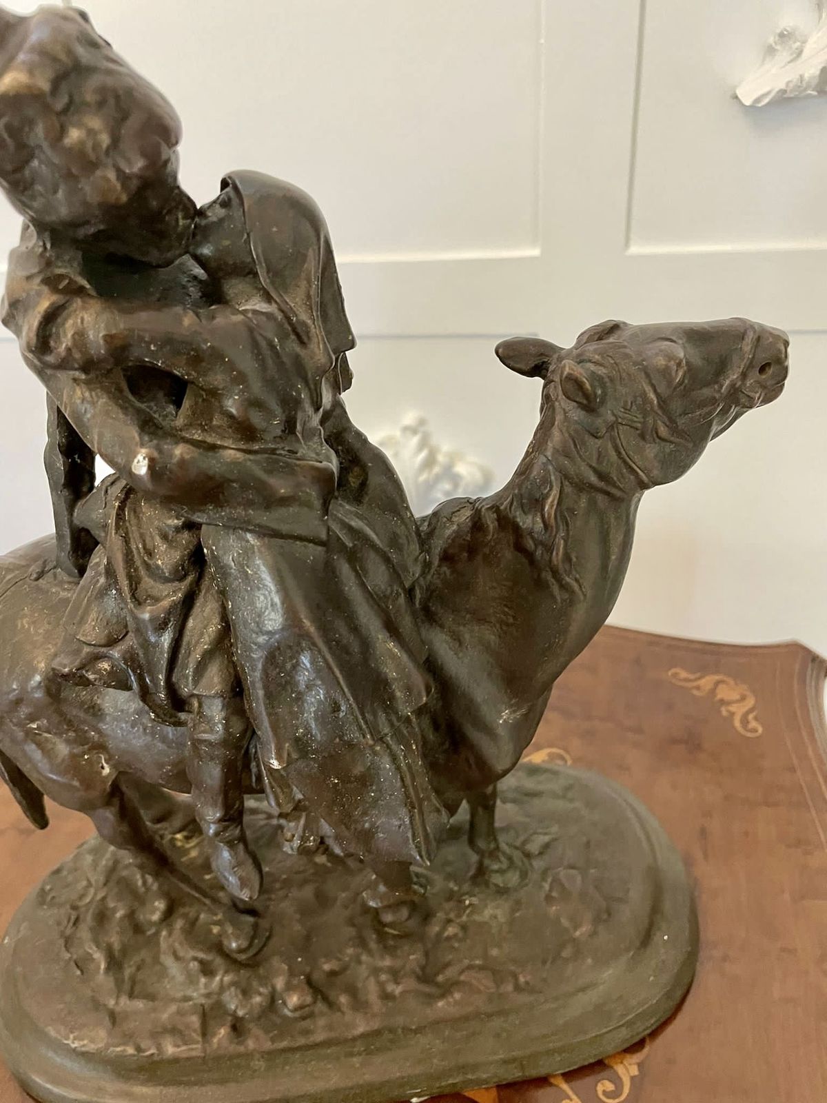 Antique 19th Century Quality Bronze Figure Of A Cossack On Horseback photo Art