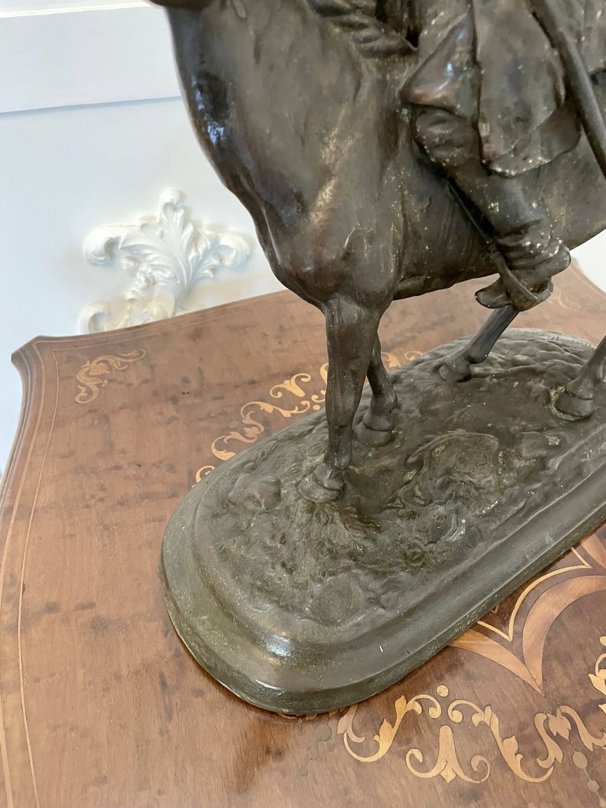 Antique 19th Century Quality Bronze Figure Of A Cossack On Horseback photo vinterior