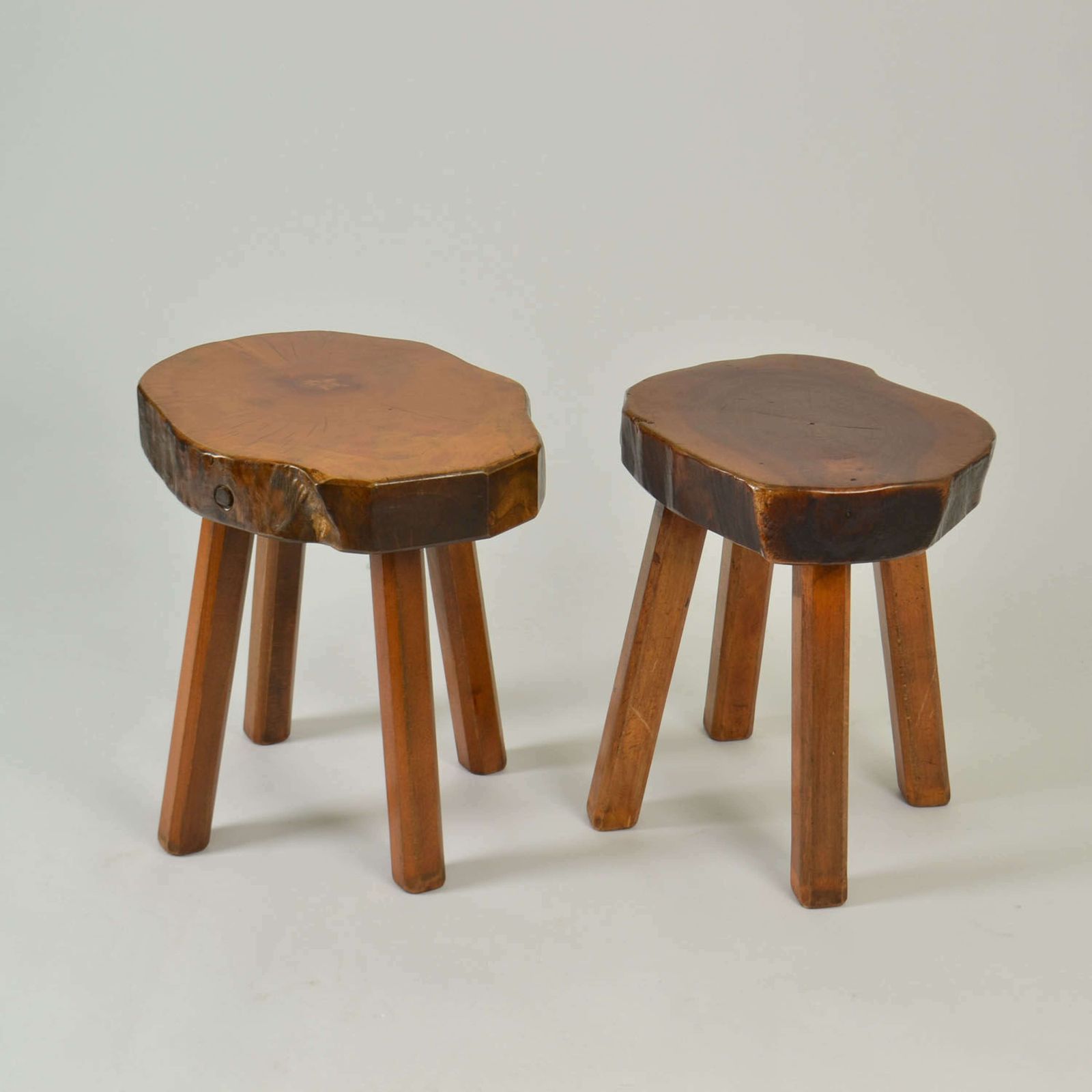 1970s Burl Wood Pair Of Side Tables photo furniture