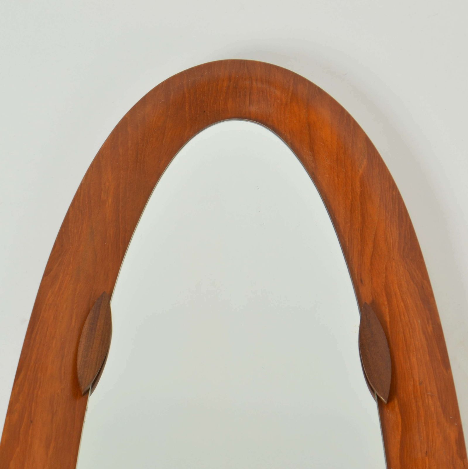 Italian Oval Ply Wood Mirror By Franco Campo & Carlo Graffi photo Home Decor