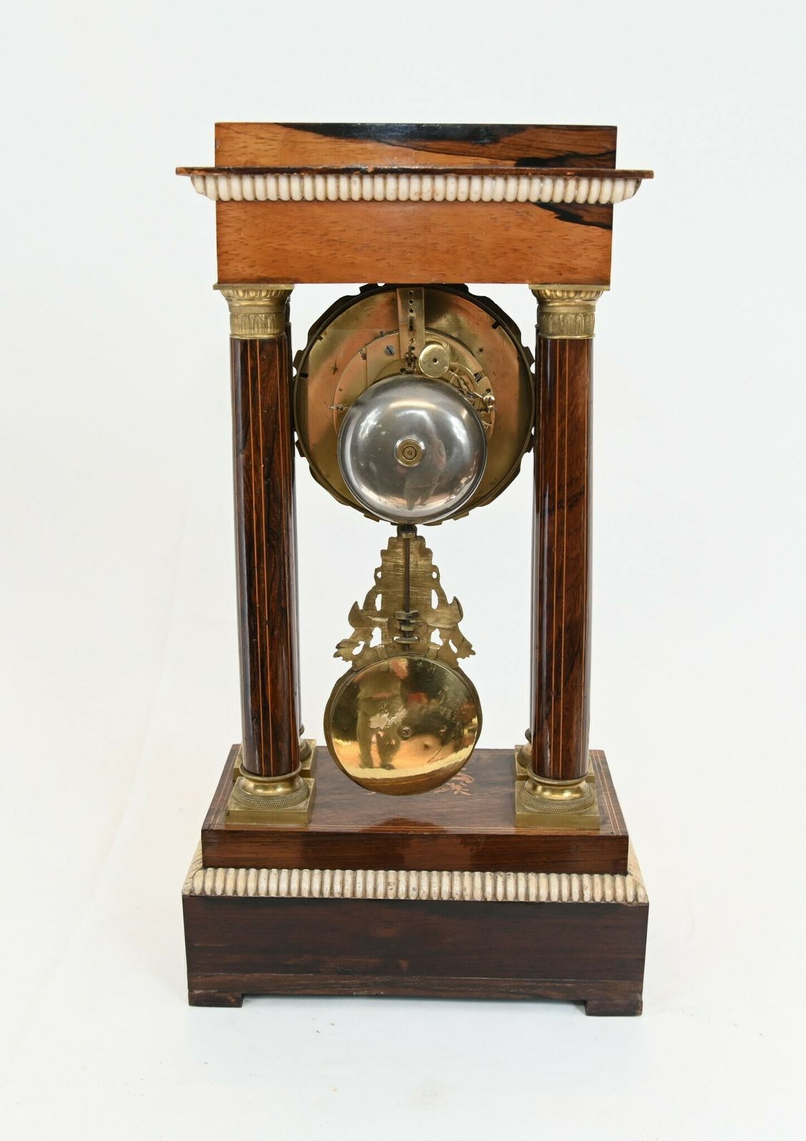 photo buy Charles X Portico Clock French Mantle Inlay 1810