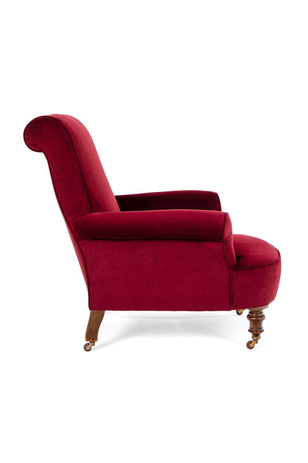 Victorian Velvet Armchair, 1800s photo for sale