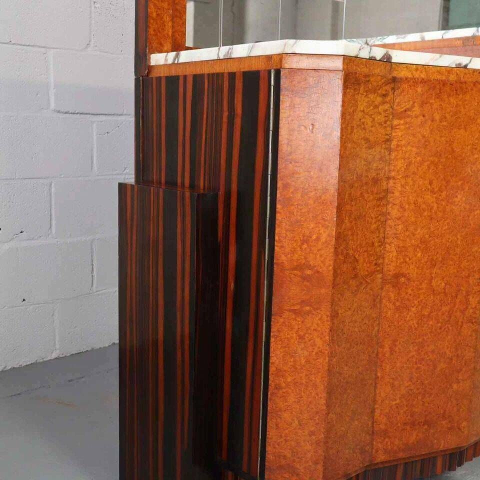 Buffet Art Déco, ébène De Macassar Et Loupe De Noyer, 1920 1930 photo for sale