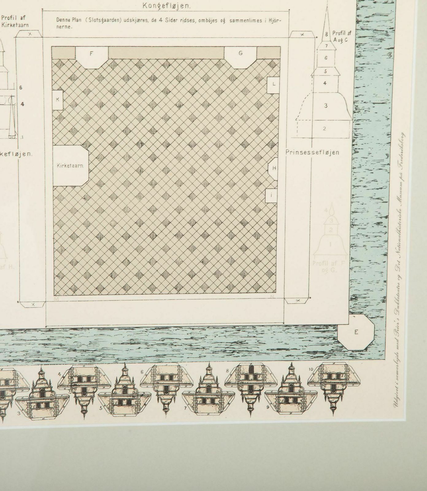 20th Century Architect Plans Of A Frederiksborg Castle, Denmark photo buy