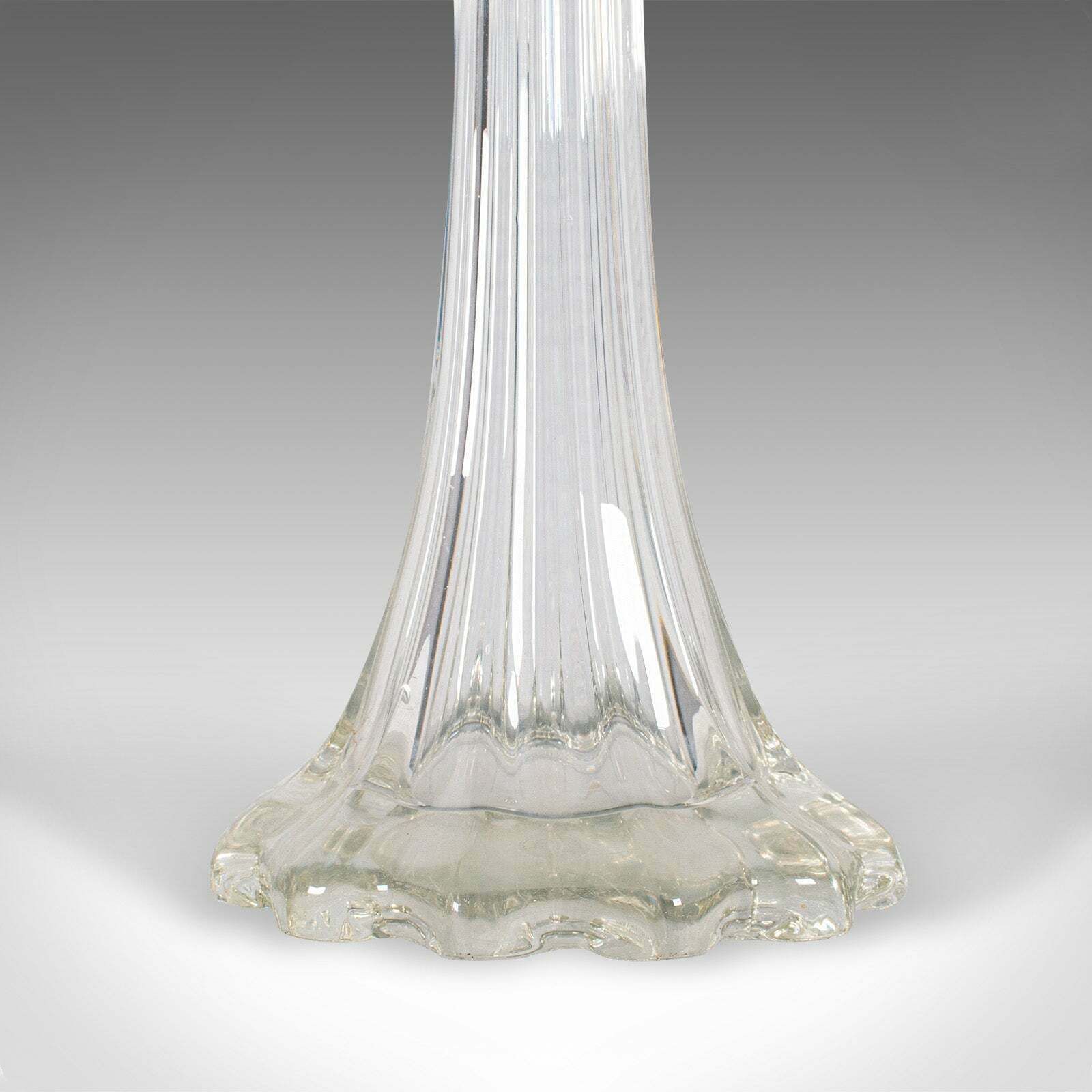 photo furniture 2' Tall Vintage Lily Vase, French, Glass, Flower Sleeve, Mid Century, Circa 1950