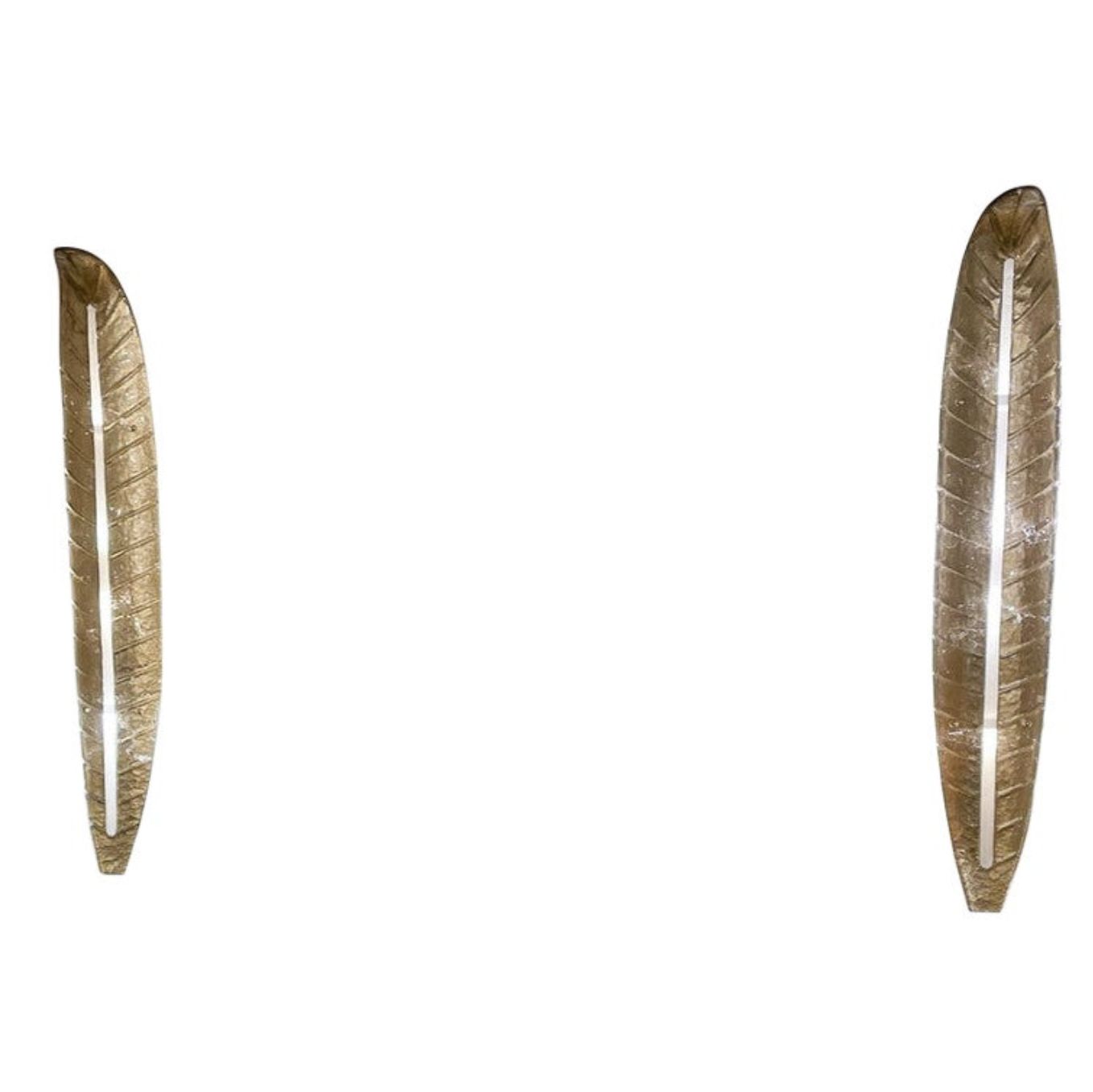 Mid Century Pair Of Gold Murano Glass Wall Lights In The Style Of Barovier