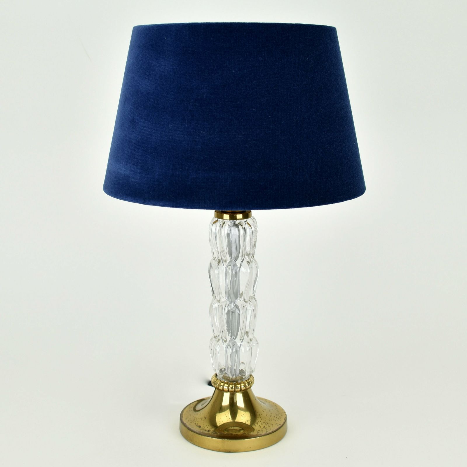 Mid Century Modern Tafellamp Met Bubbelglas En Messing | Vintage Helena Tynell Hollywood Regency Mcm Atomic Age Orrefors Fagerlund Retro photo furniture