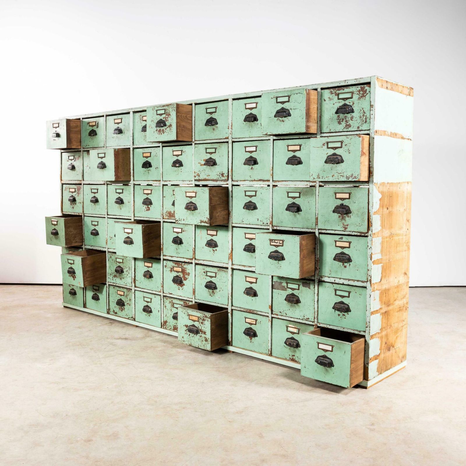 1950’s Very Large French Workshop Drawers – Fifty Four Drawers photo vinterior