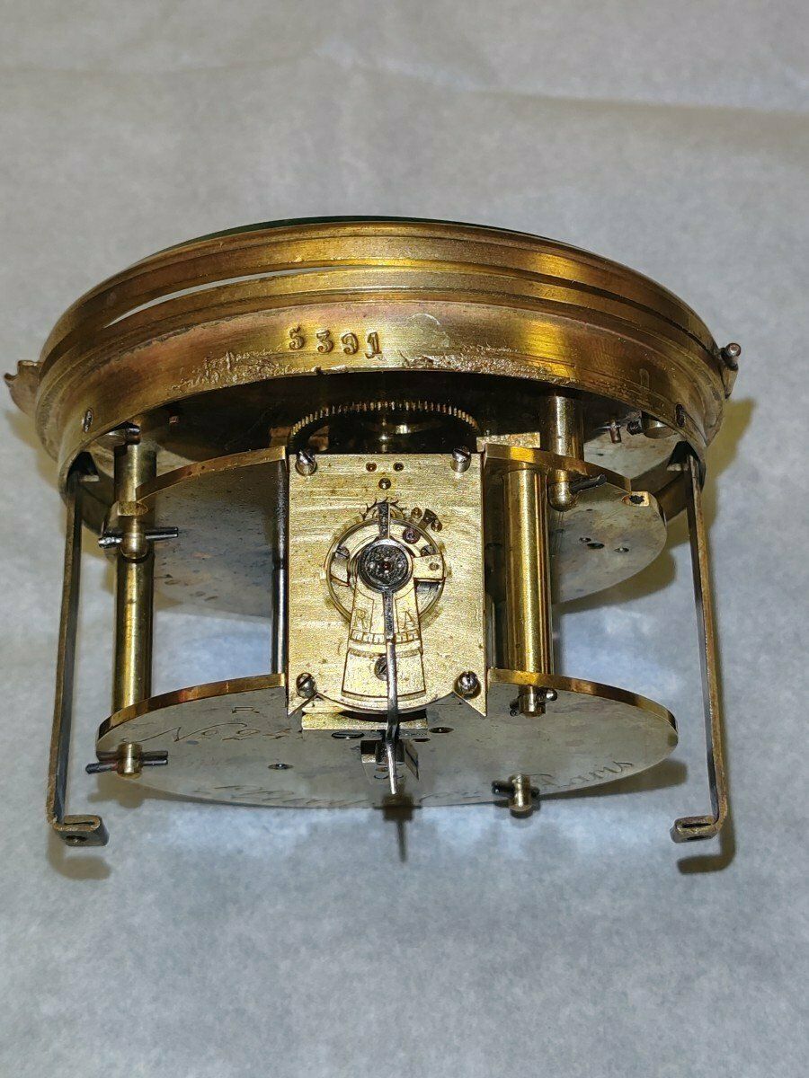 photo furniture L. Leroy & Cie Paris, Travel Clock Late 19th Century