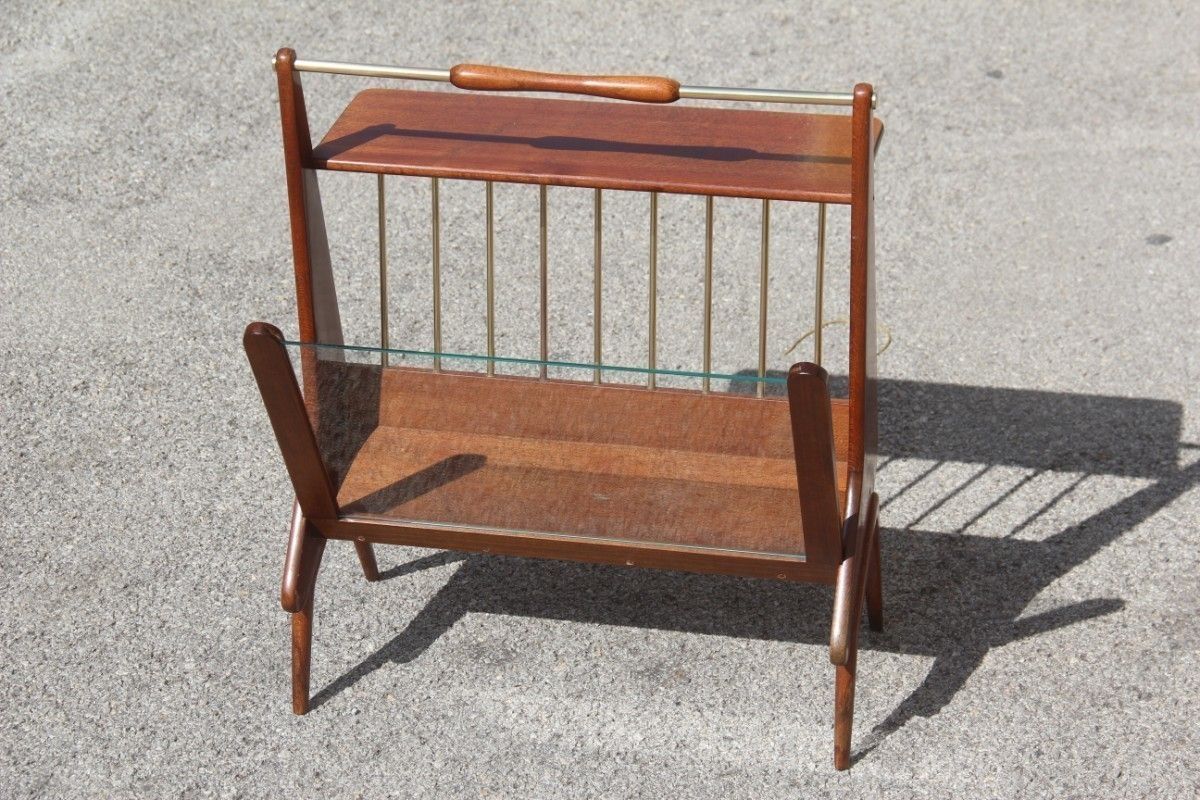 Magazine Rack In Shaped Wood From The 1950s Italian Design Cesare Lacca  photo Home Decor