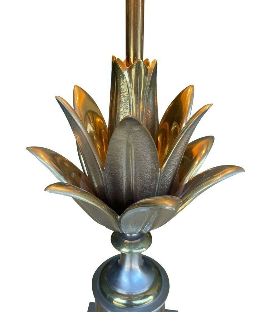 An Orignal 1960s Maison Charles "Lotus" Lamp With Spun Metal Shade photo 3150.0