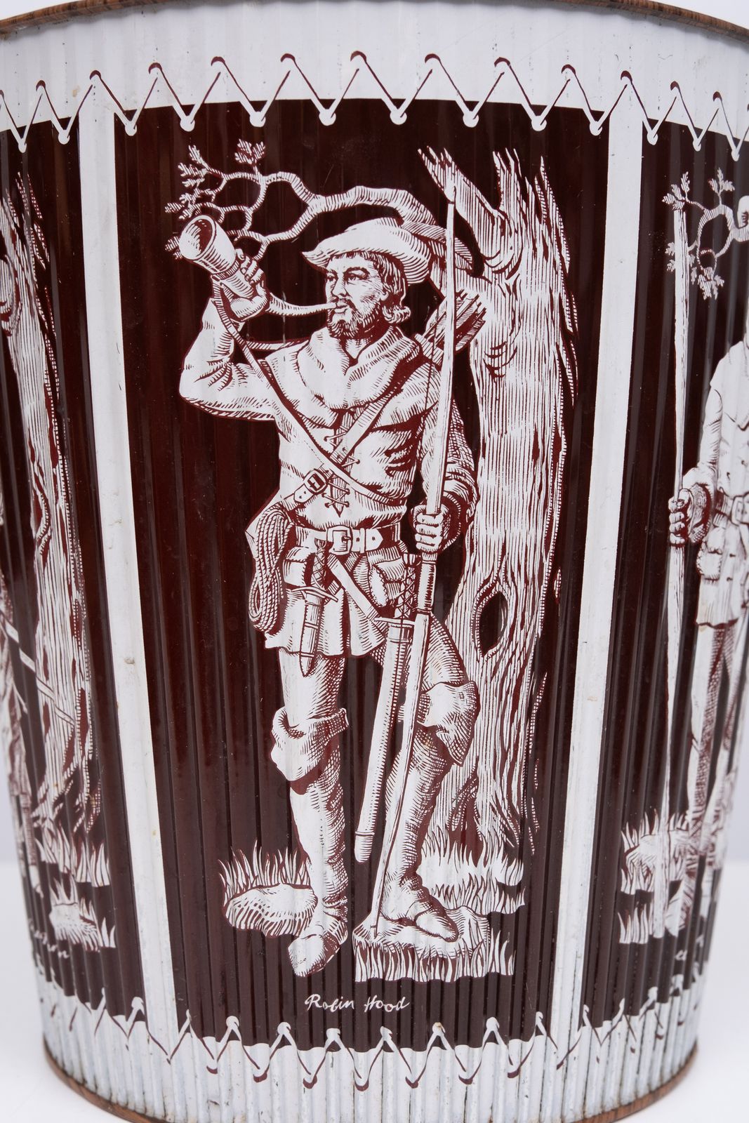 Robin Hood Metal Paper Basket 1960s England photo for sale