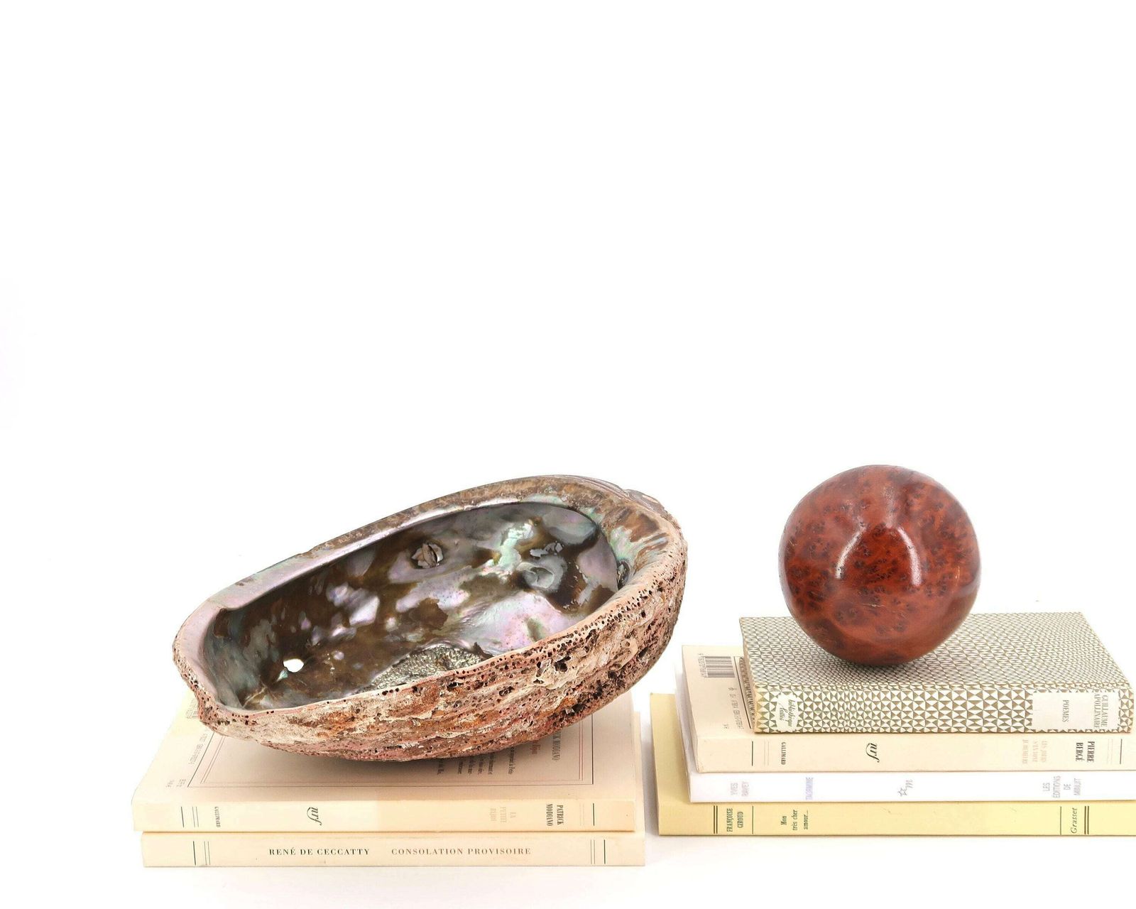 Grote Schelp: Grote Abalone Parelmoer, Ca. Jaren 1960 / Ringenschaaltje, Dienblad, Sieradendisplay, Boho Chic, Bohemian, Folk Badkamer
