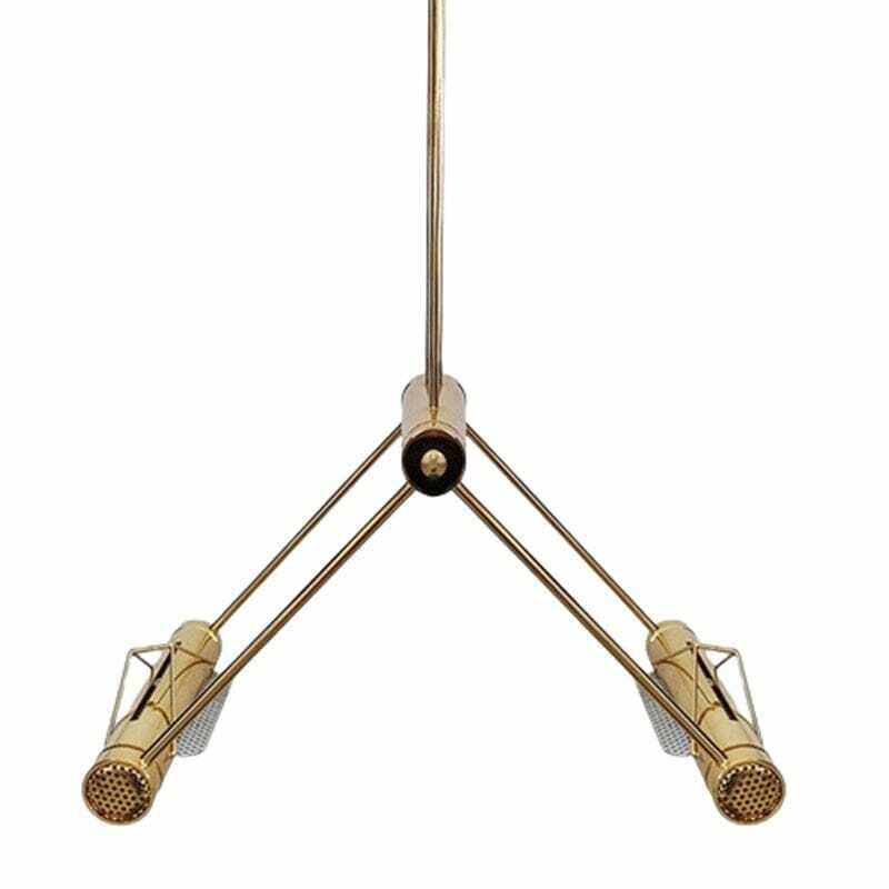 1970s Gorgeous Pendant Lamp In Brass By Cattaneo. Made In Italy