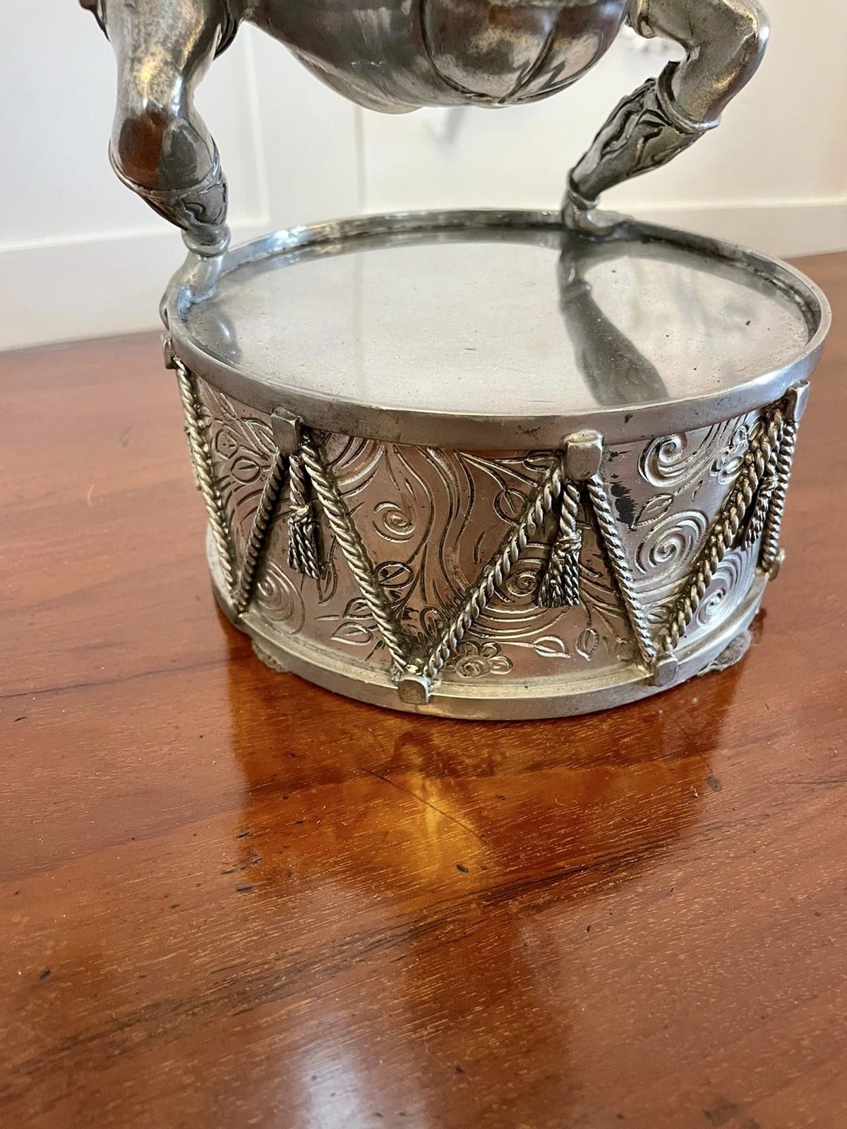 Unusual Pair Of Antique Quality 20th Century Silver Plated Candlesticks photo for sale