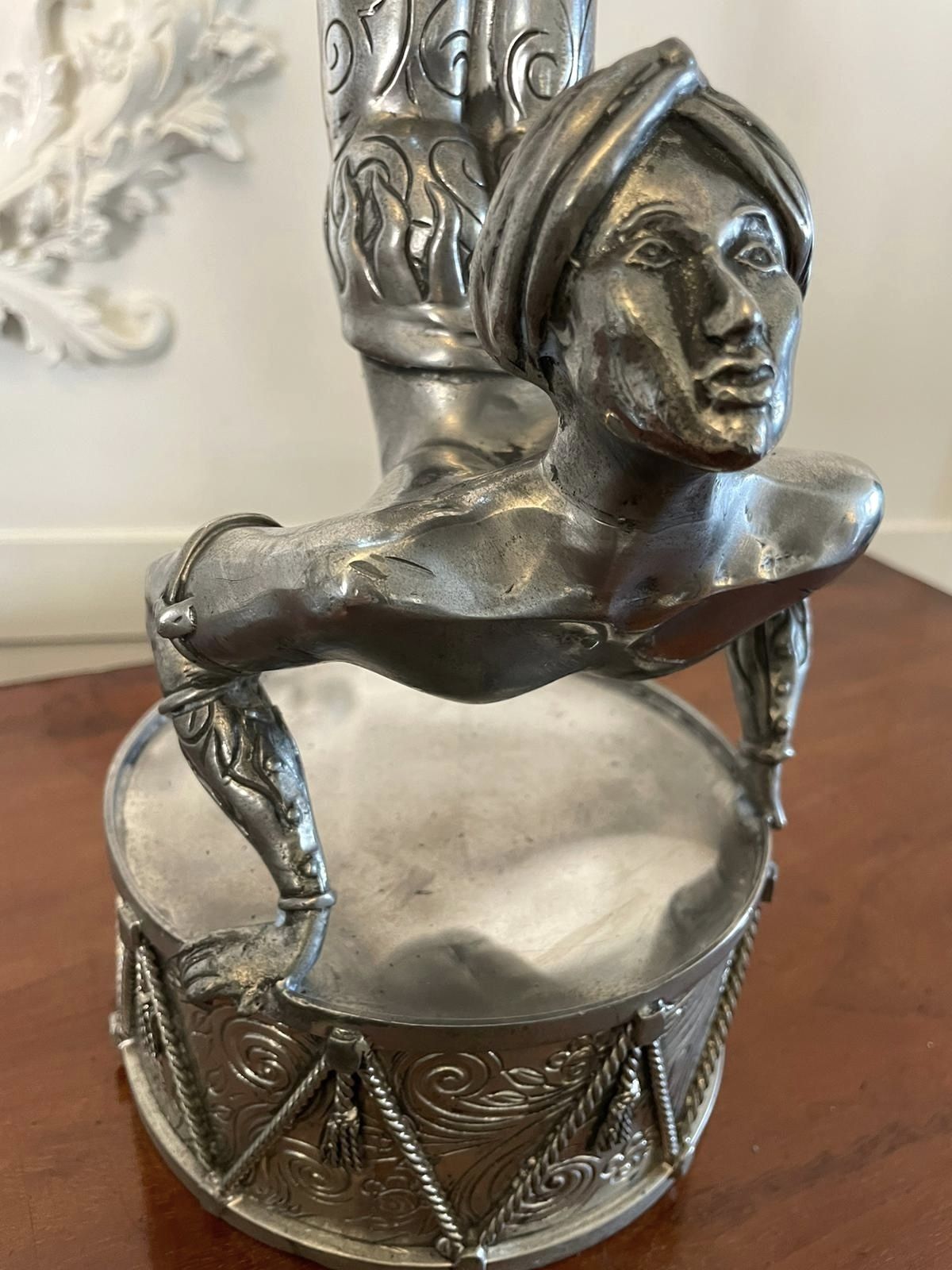 Home Decor Unusual Pair Of Antique Quality 20th Century Silver Plated Candlesticks photo