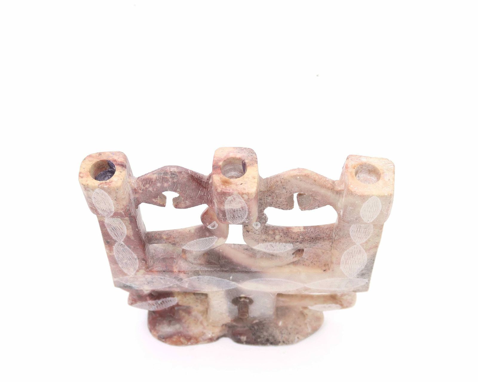 Moroccan Candleholder, Carved Stone With Birds, 1970s / Candle Holder, Boho Chic, Candlestick, Folk, Morocco, Sculpture, Bohemian photo Home Decor
