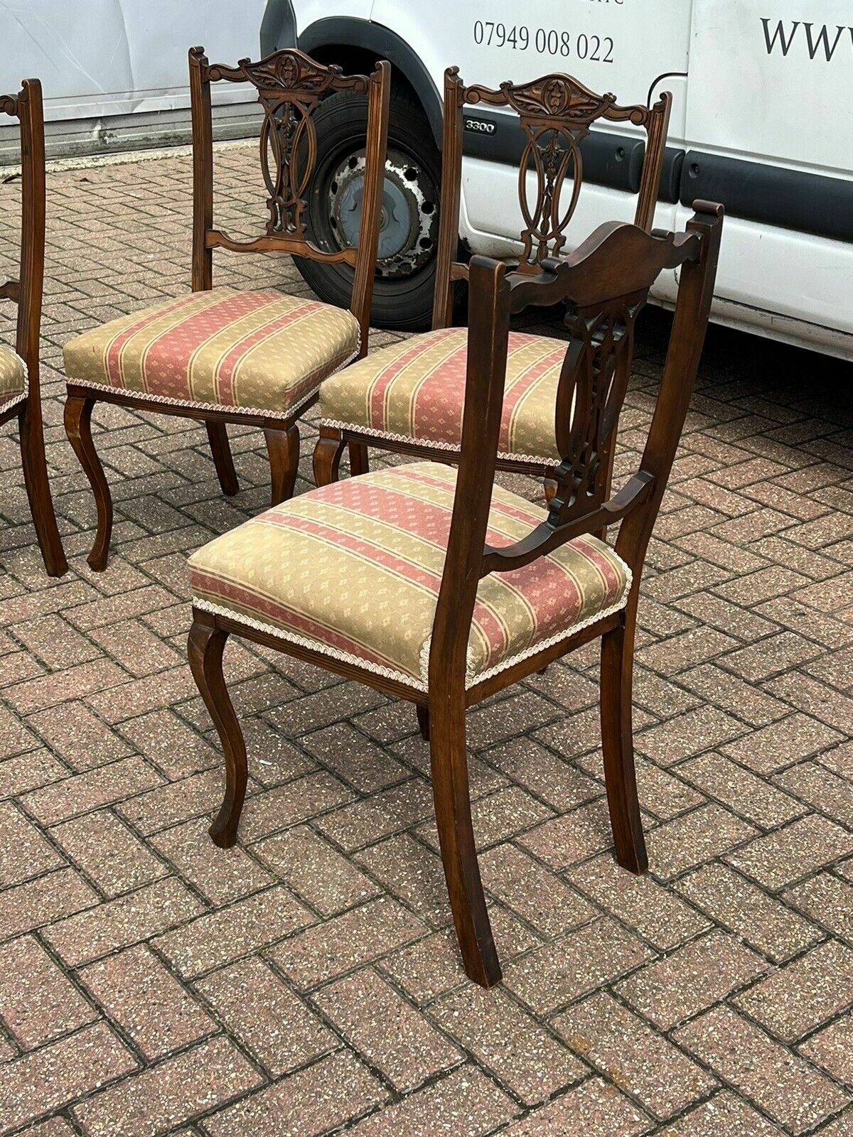 Edwardian Set Of Dining Chairs. photo vintage