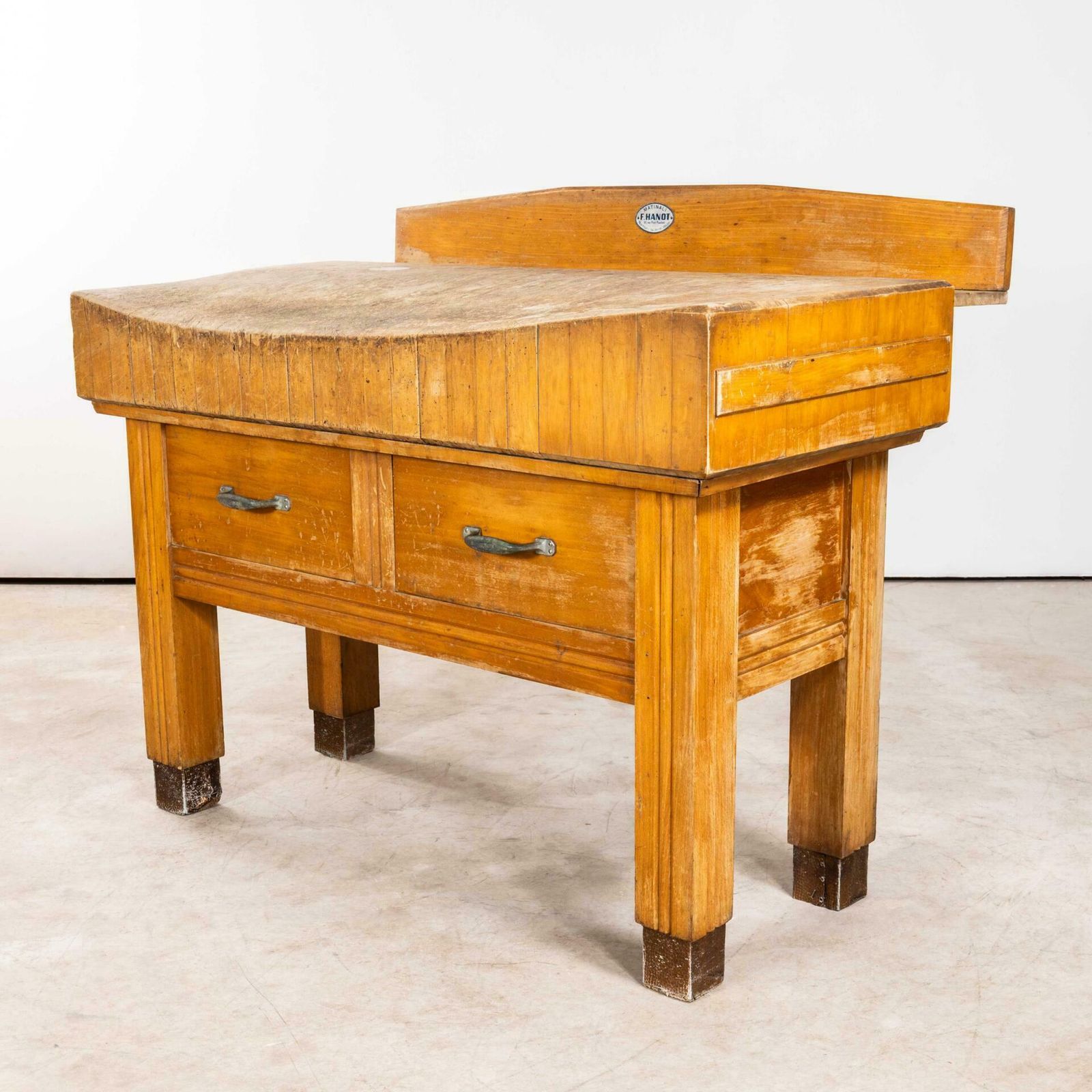 1950’s Large Belgian Butchers Workstation – Butchers Block photo Furniture