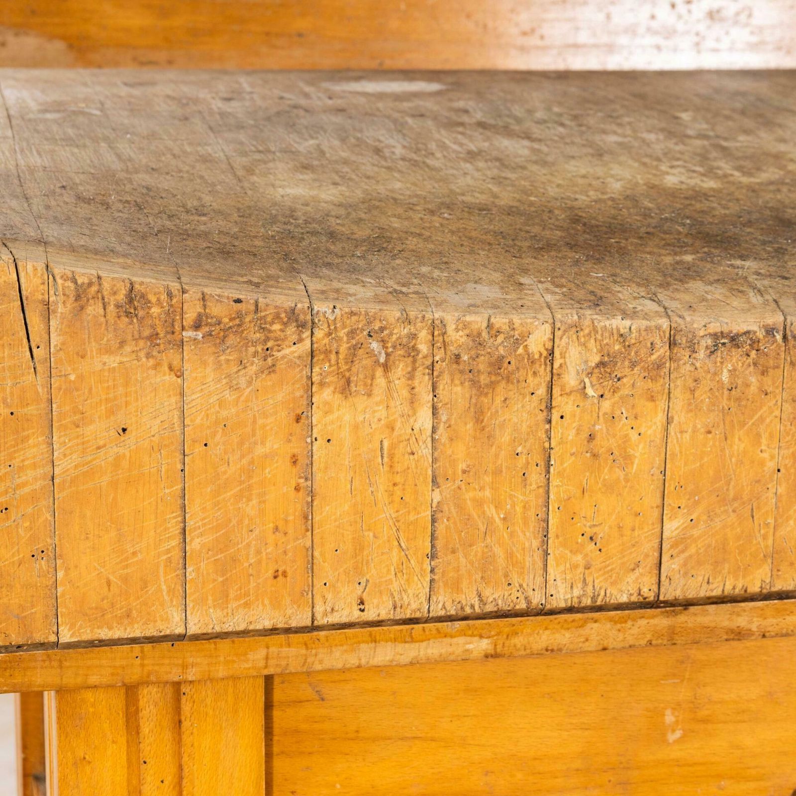 Furniture 1950’s Large Belgian Butchers Workstation – Butchers Block photo