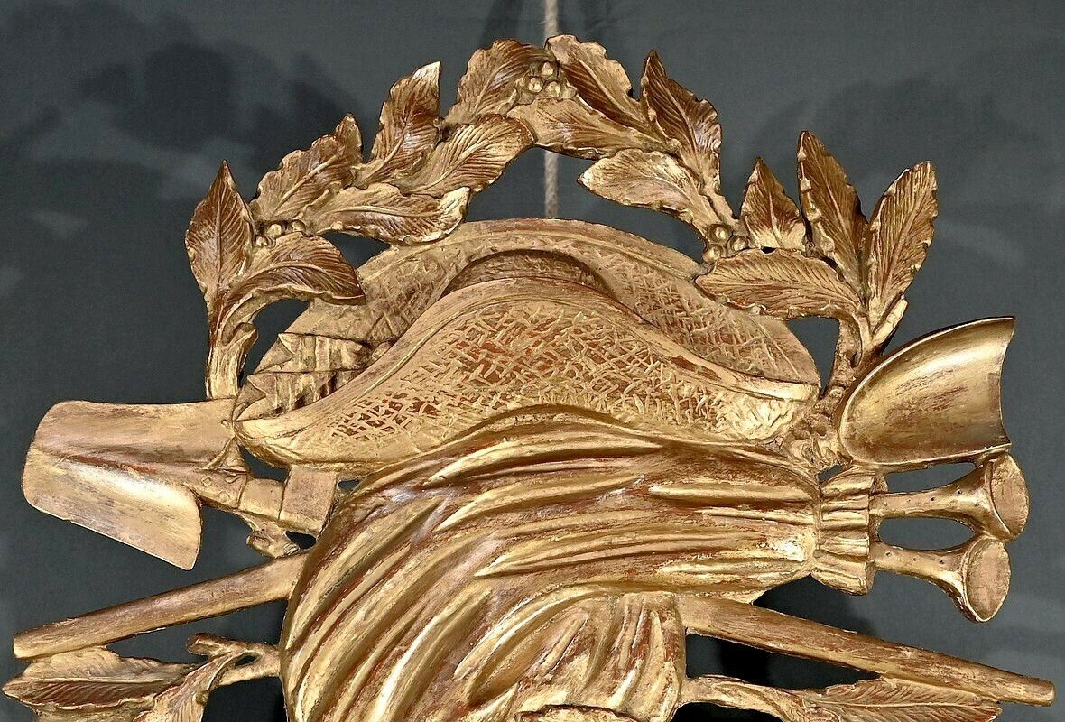 Important Gilded Wood Mirror, Louis XV Period – 1768 photo vinterior