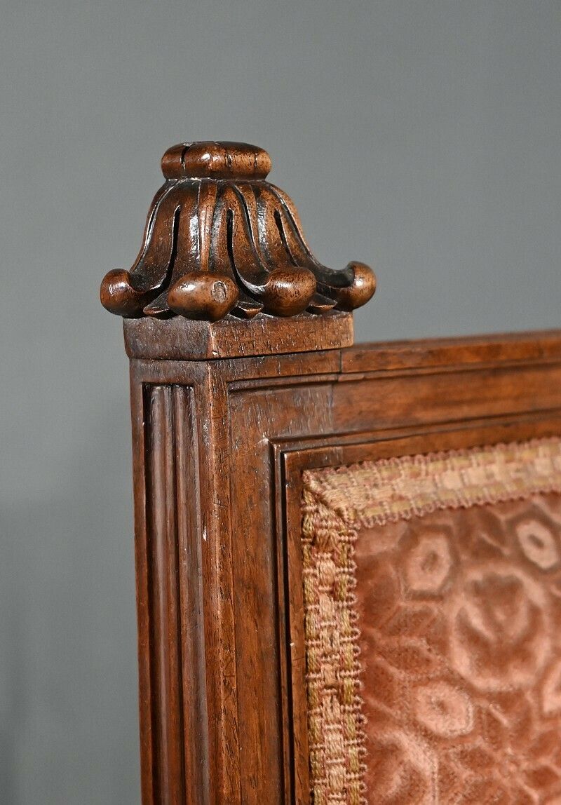 Curule Chair In Solid Walnut, Renaissance Style – Late 19th Century photo buy