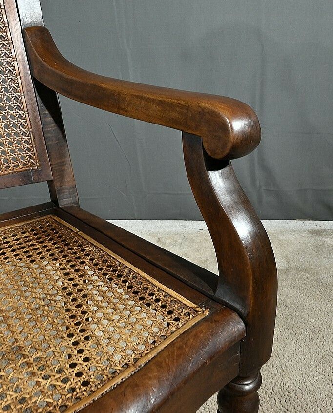 810.0 Solid Beech Barber Chair, Louis Philippe Style – Early 20th Century photo