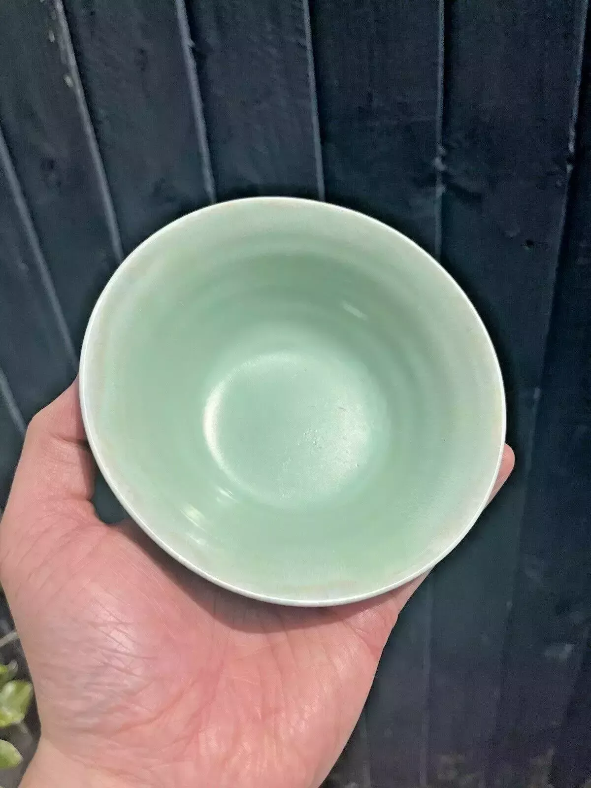 photo for sale Vintage 1950's C D Nowell Prestbury Studio Art Pottery Green Blue Glazed Bowl