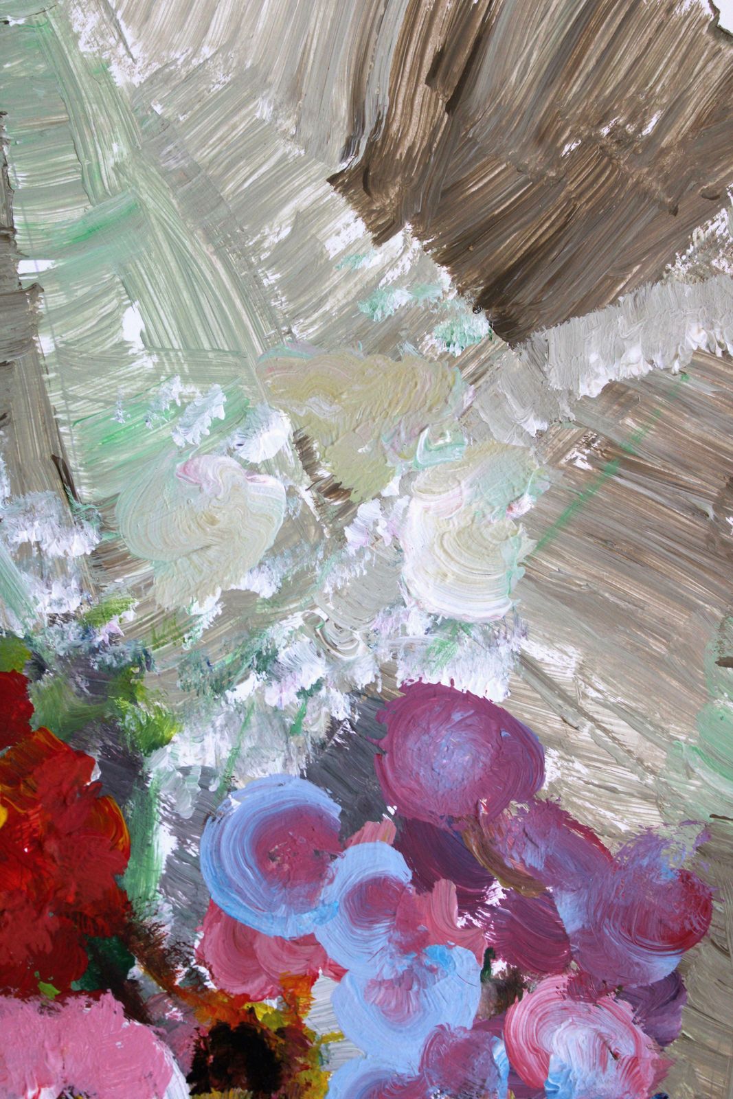 Victor Karnauh Still Life With Flowers And Apples. Oil On Paper, 42 X 30. 5 Cm photo for sale