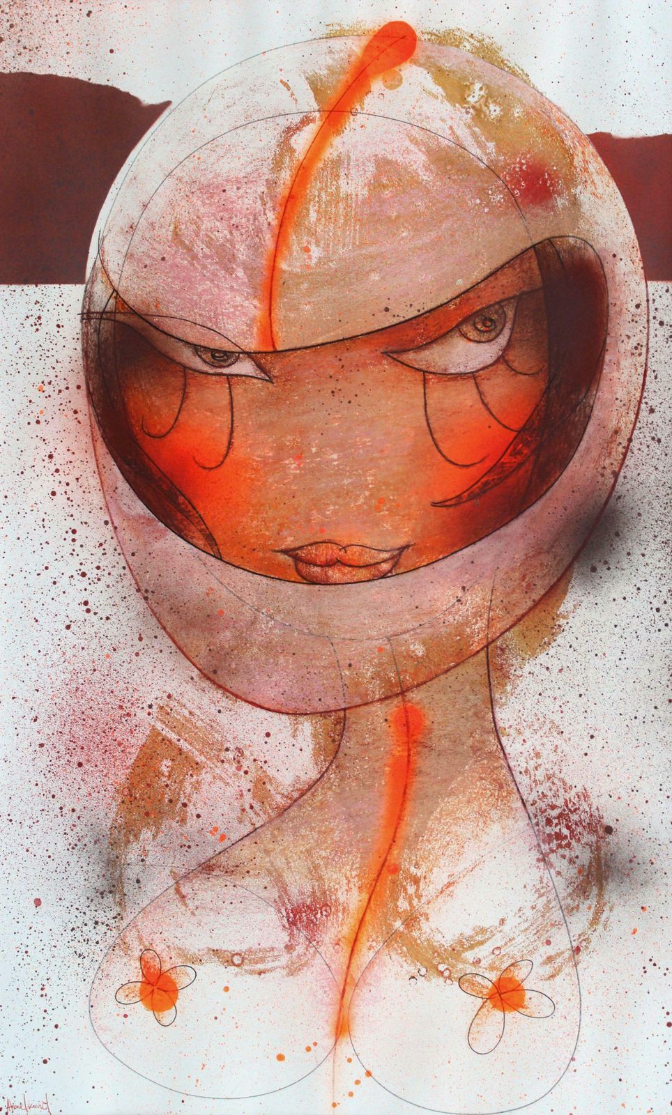 Andrey Amelkovich Motorcyclist. 2005, Paper, Mixed Media, 83x50.5 Cm 2005