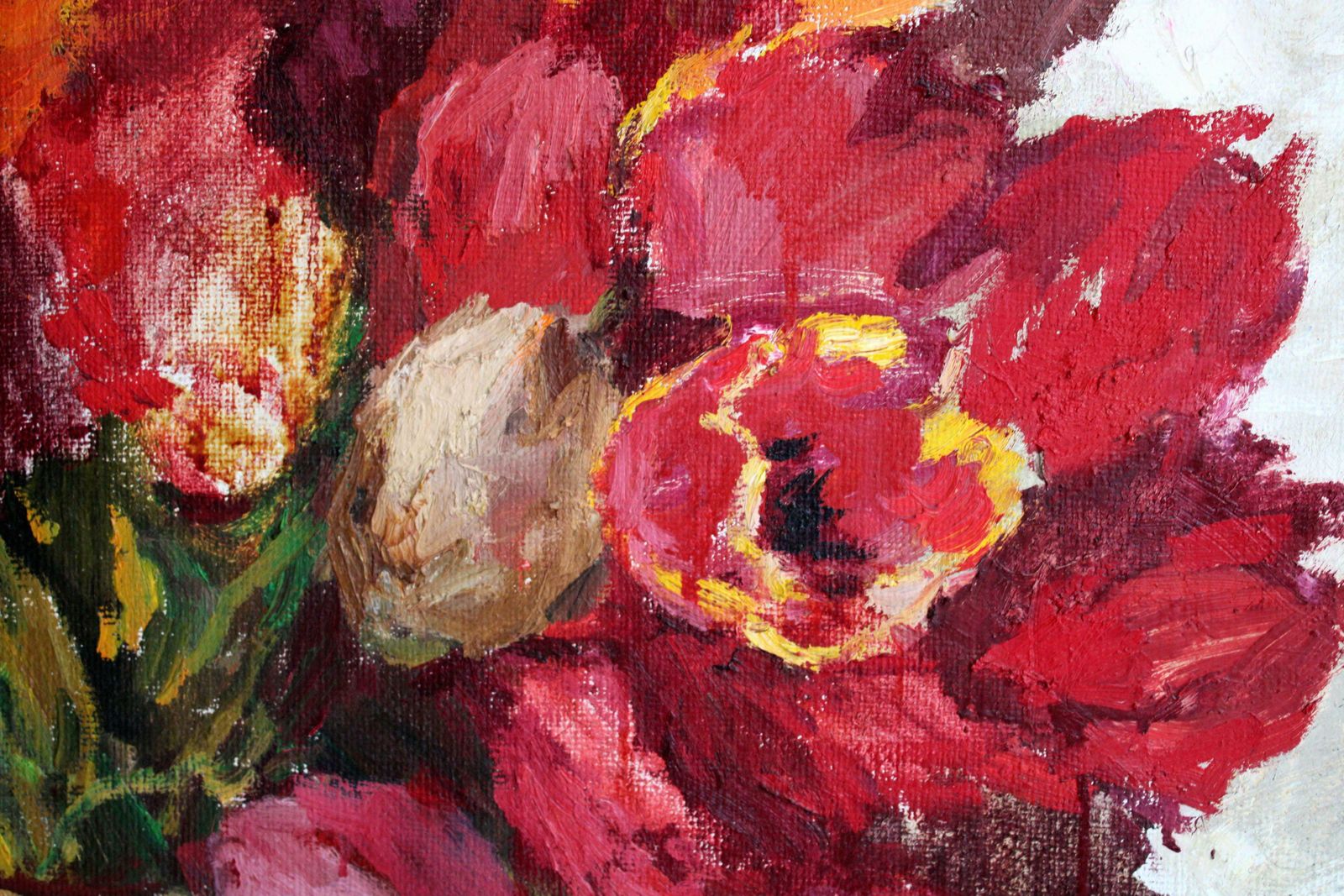 Jurgis Skulme Tulips. 1996. Oil On Canvas, 81х100 Cm photo Art